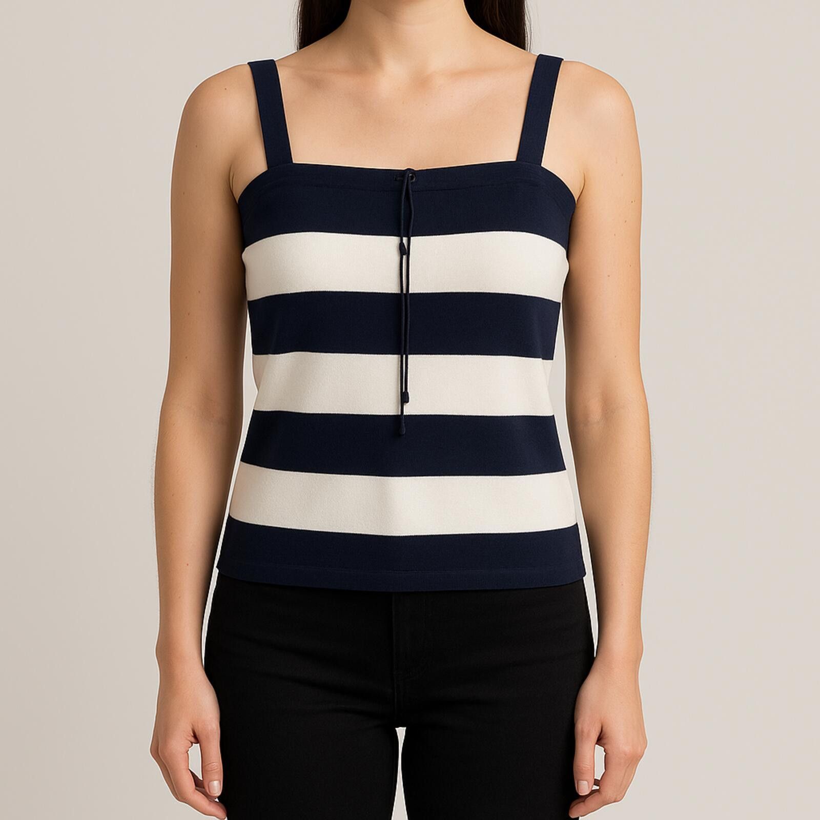 Other Dana Buchman Vintage Blue & White Striped Tank Womens Medium Size M / US 6-8 / IT 42-44 - 2 Thumbnail