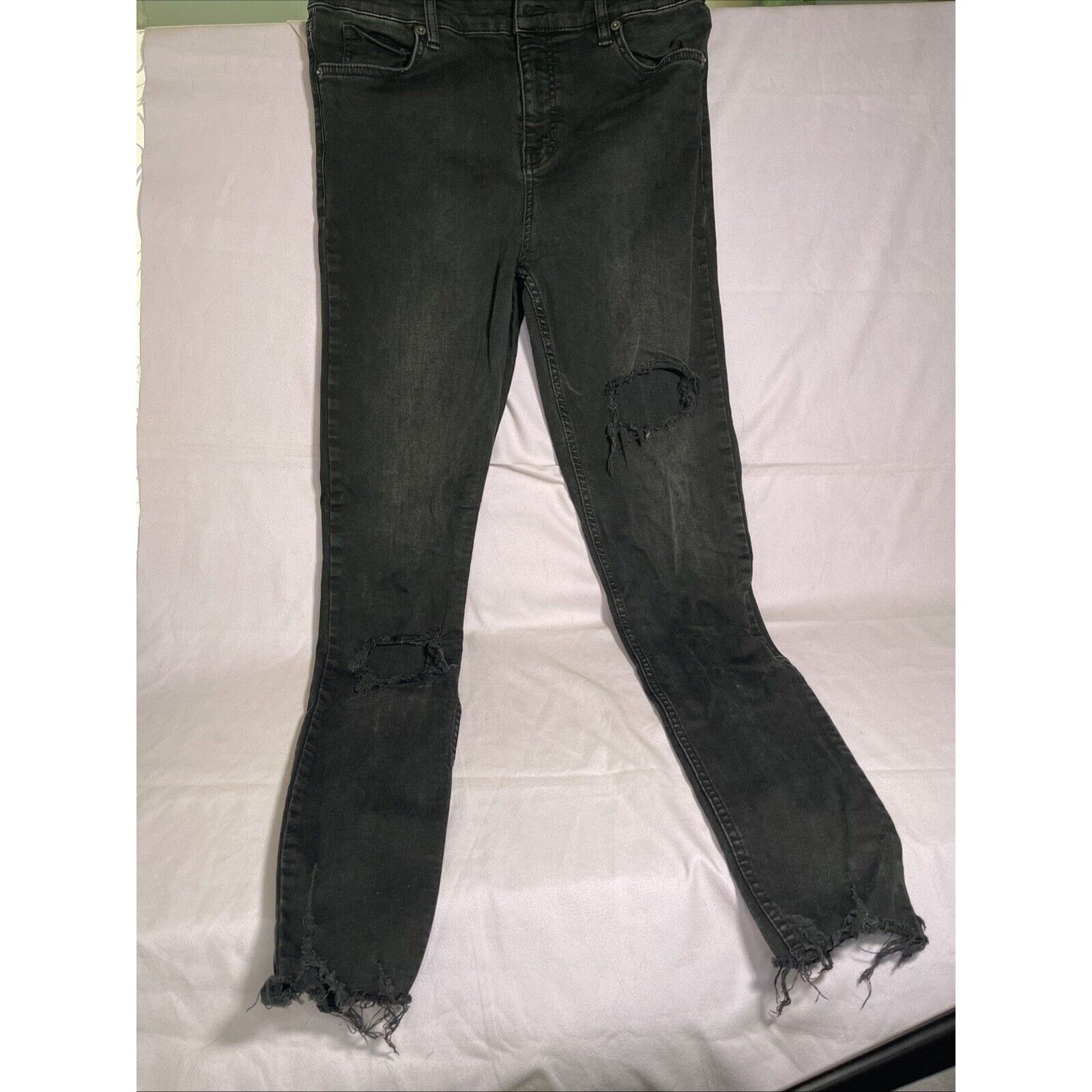 Free People Free People Jeans Women's 29 Regular Pockets Black Denim Size 29" - 2 Thumbnail