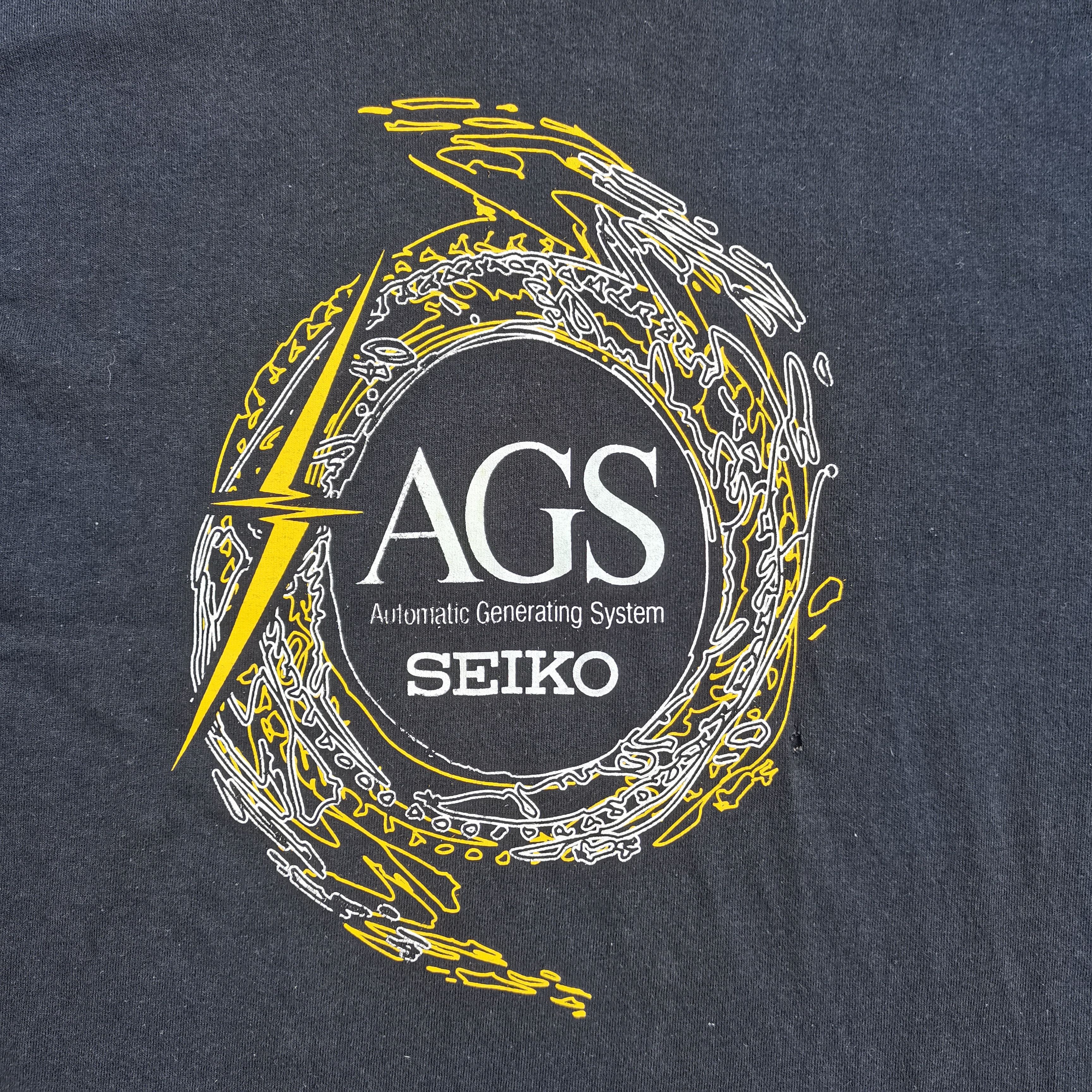 Fruit Of The Loom Vintage Rare 90s Fruit Of The Loom X Seiko Black Tee Size L Size US L / EU 52-54 / 3 - 2 Thumbnail