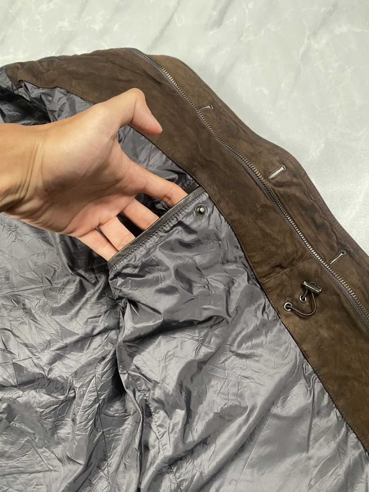 Japanese Brand Vintage Japanese Western Brown Suede Trucker Jacket Size US S / EU 44-46 / 1 - 10 Thumbnail