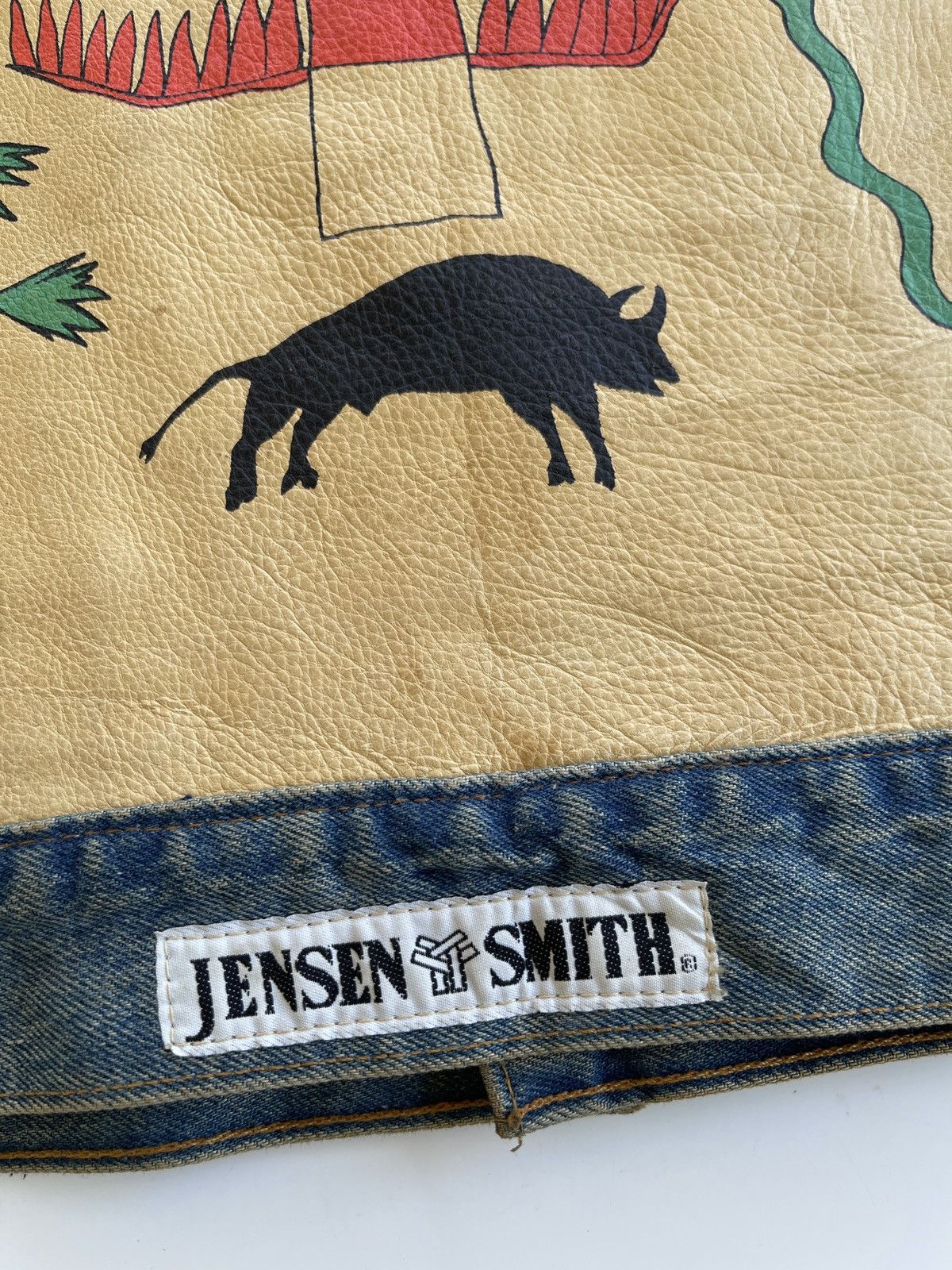 Vintage 1980s Cowboy Code Dirty Denim Jacket Size US L / EU 52-54 / 3 - 15 Thumbnail