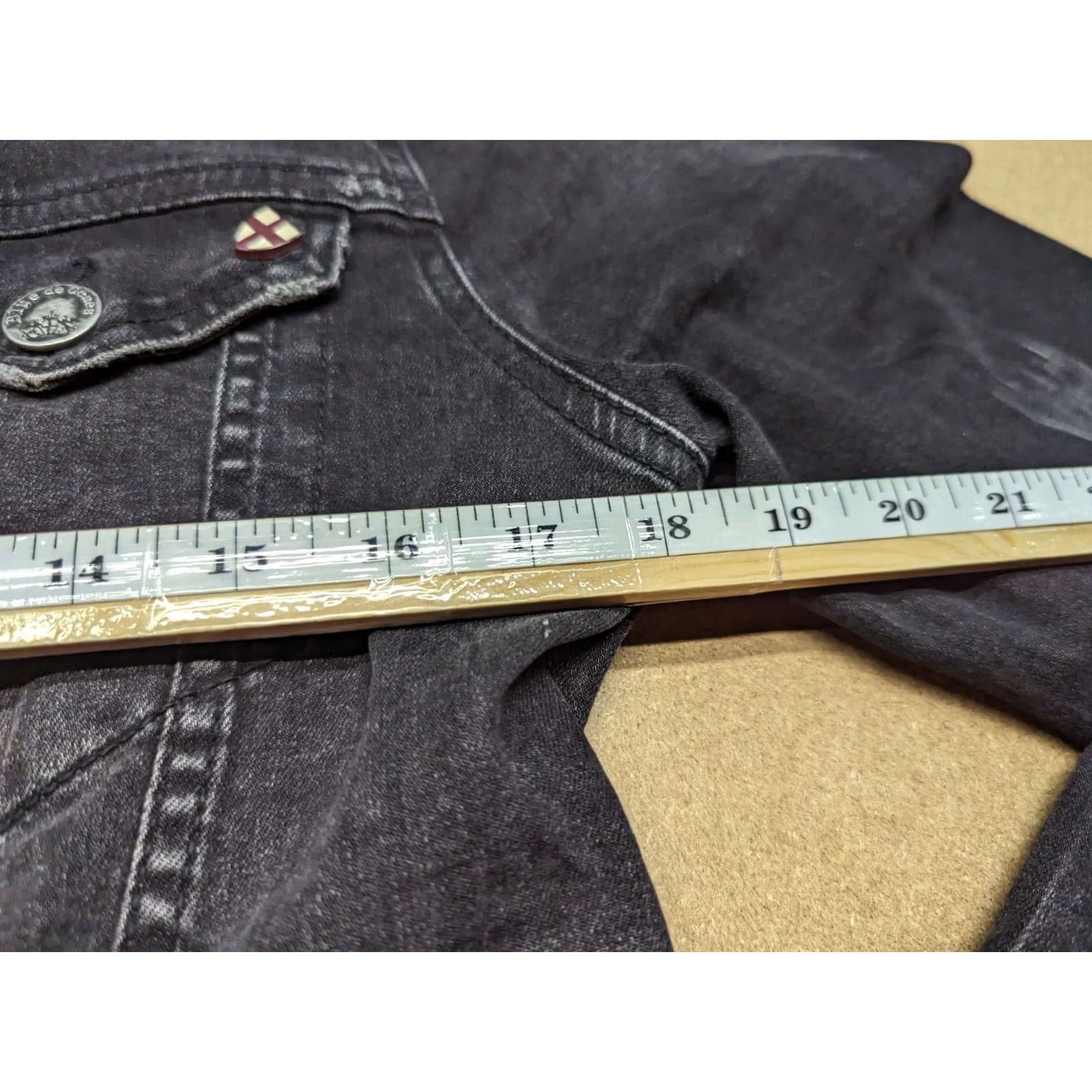 Vintage Blue de Genes Progretto Heritage Mens Denim Black Jacket L Size US L / EU 52-54 / 3 - 4 Thumbnail