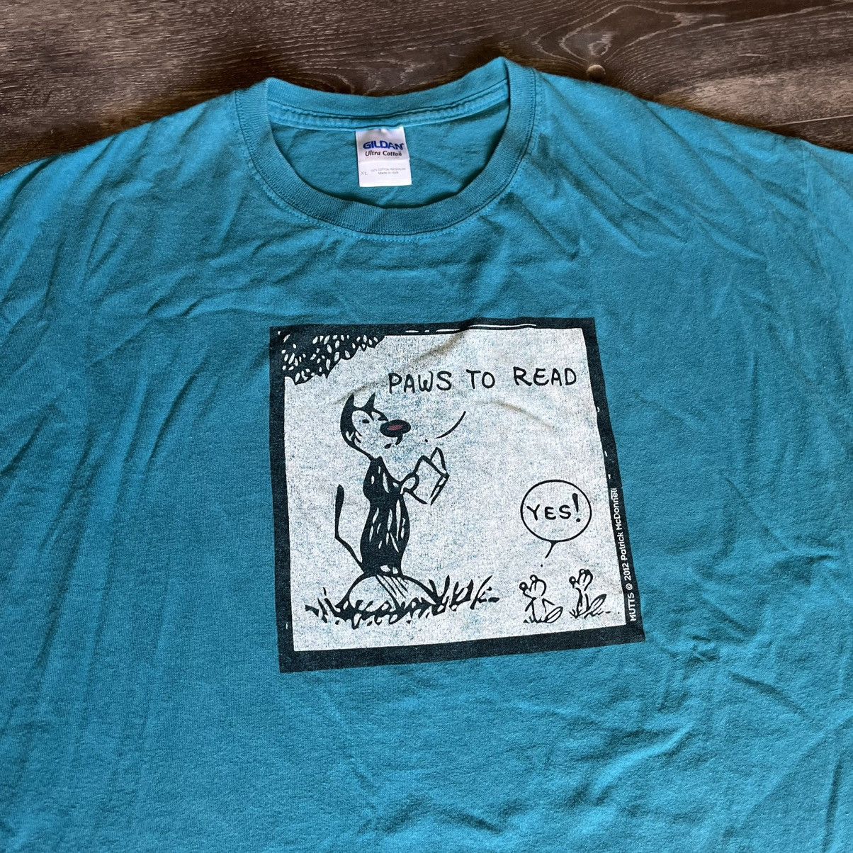 Vintage Vintage 2000s Mutts Comic Strip Paws to Read Graphic T Shirt Size US XL / EU 56 / 4 - 2 Thumbnail