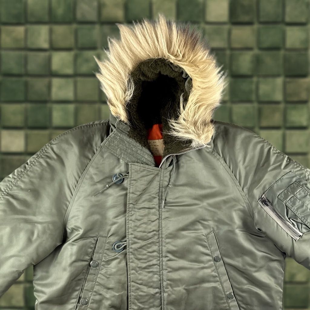 Vintage VINTAGE Raven Industries N-3B Parka Jacket Mens Coat Wool Wolf Trim Green 1971 USAF 70s N-3B Military Outdoor | Mens Size US L / EU 52-54 / 3 - 1 Thumbnail