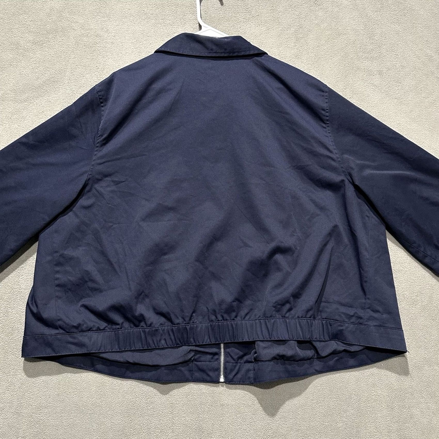 H&M Divided By H&M Twill Jacket Womens 4XL Navy Blue Full Zip Workwear Midweight GUC Size XXL / US 16-18 / IT 52-54 - 2 Thumbnail