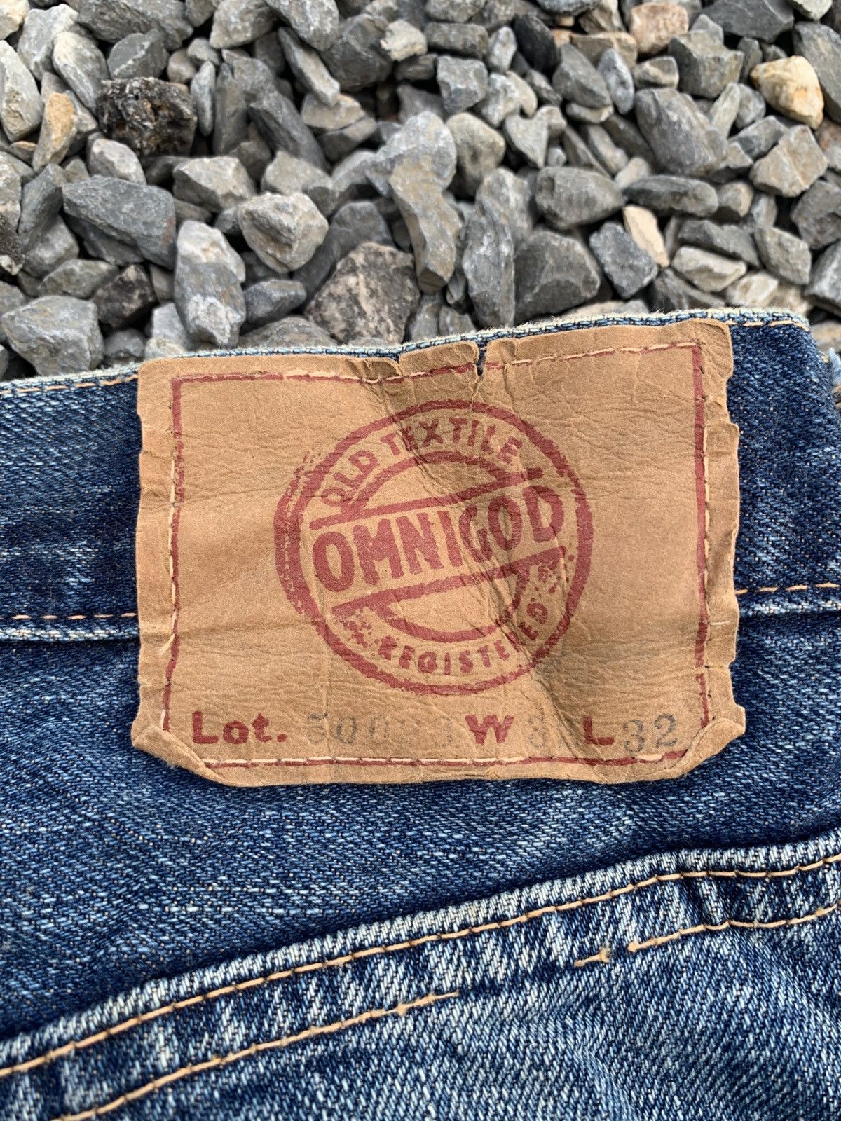 OMNIGOD OMNIGOD 50023 SELVEDGE BUTTON FLY JAPANESE DISTRESSED DENIM Size US 31 - 6 Thumbnail