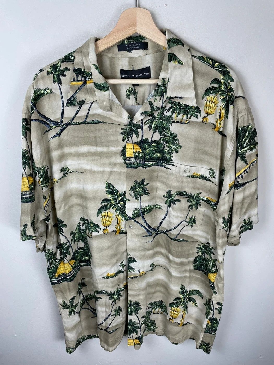 Vintage Vintage Hawaiian Tan Rayon Shirt Size US XL / EU 56 / 4 - 1 Thumbnail