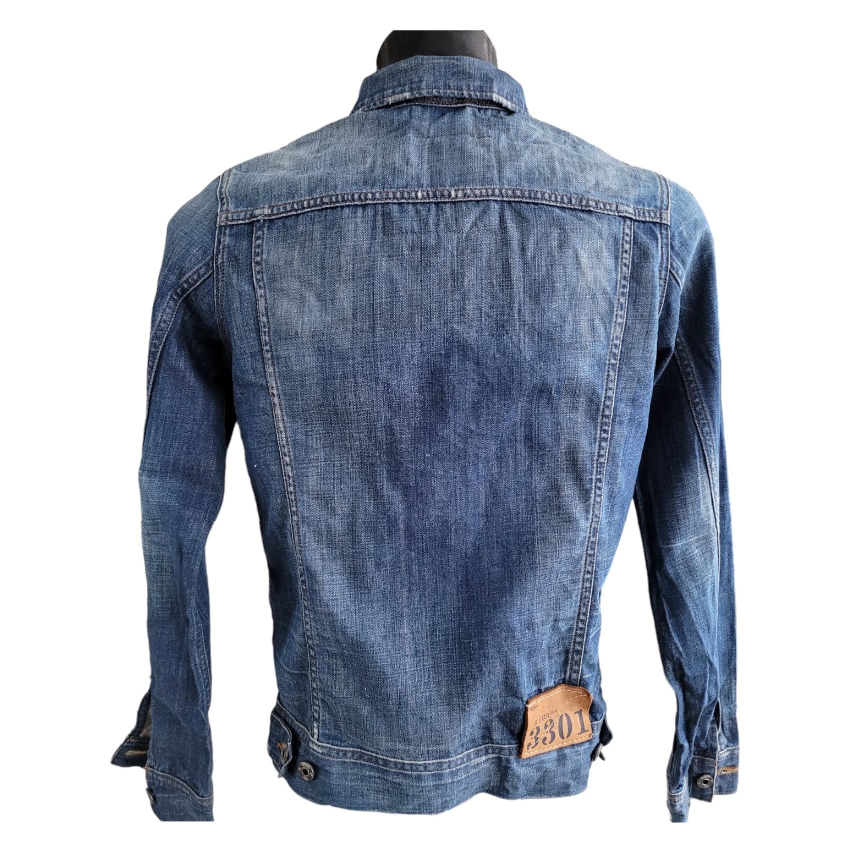 G-Star VINTAGE G-Star Denim 3301 Jacket Ladies Sz M Denim Jacket Blue 3301 90s 2000s Womens Size M / US 6-8 / IT 42-44 - 4 Thumbnail