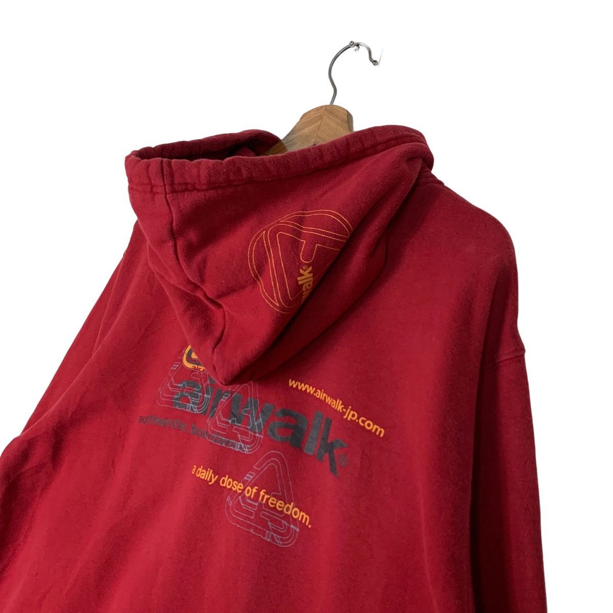 Airwalk AIRWALK Big Logo Red Zipper Hoodies Sweatshirts #0705-C32 Size US L / EU 52-54 / 3 - 9 Thumbnail