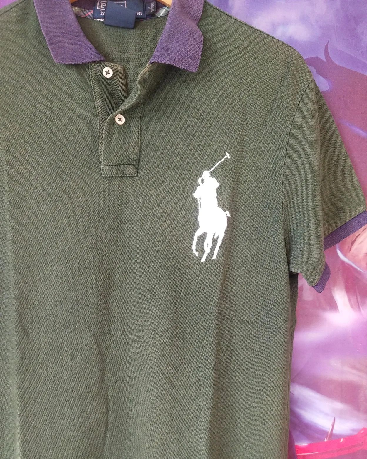 Polo Ralph Lauren Vintage Polo Ralph Lauren Dark Green Horse Polo Shirt Size US M / EU 48-50 / 2 - 2 Thumbnail