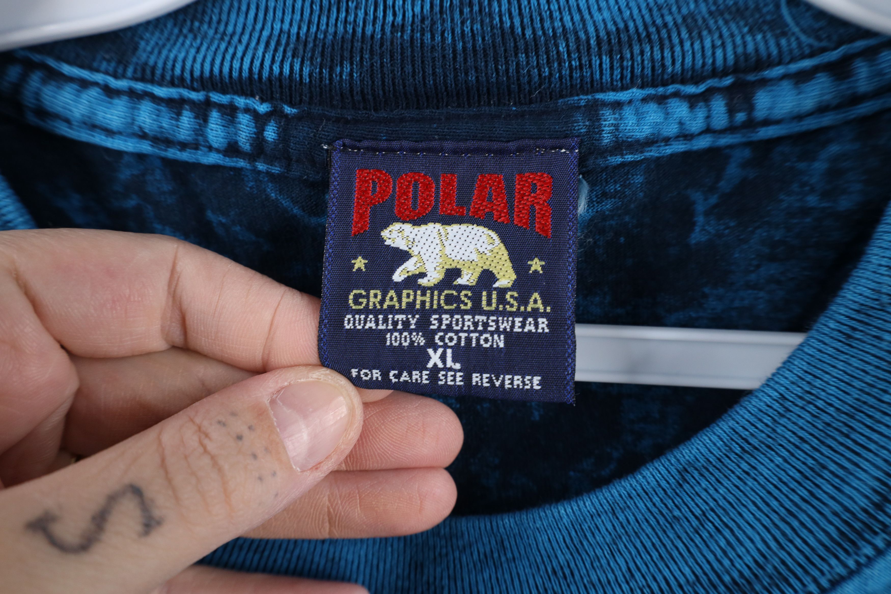 Vintage Vintage 90s Streetwear Alaska Moose Nature Acid Wash T-Shirt Size US XL / EU 56 / 4 - 8 Thumbnail