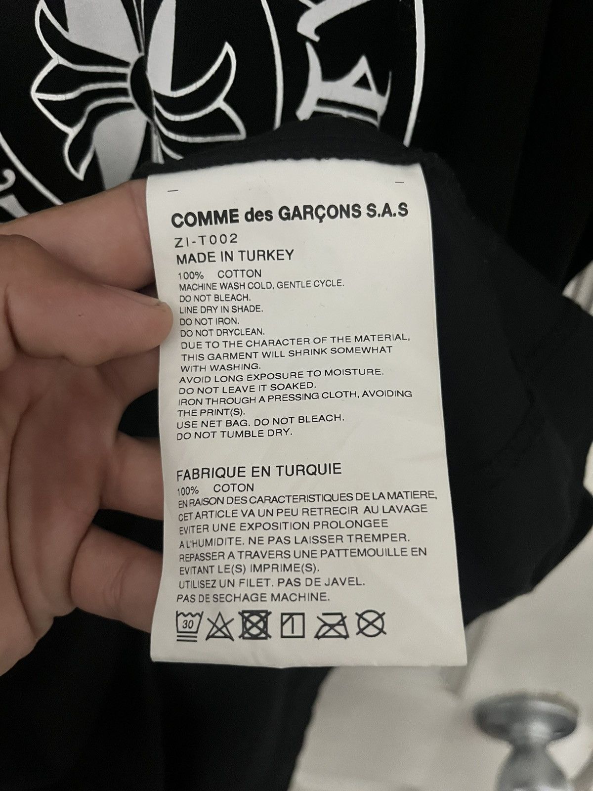 Chrome Hearts × Comme des Garcons Chrome Hearts x COMME des GARCONS T shirt Size US XL / EU 56 / 4 - 5 Thumbnail