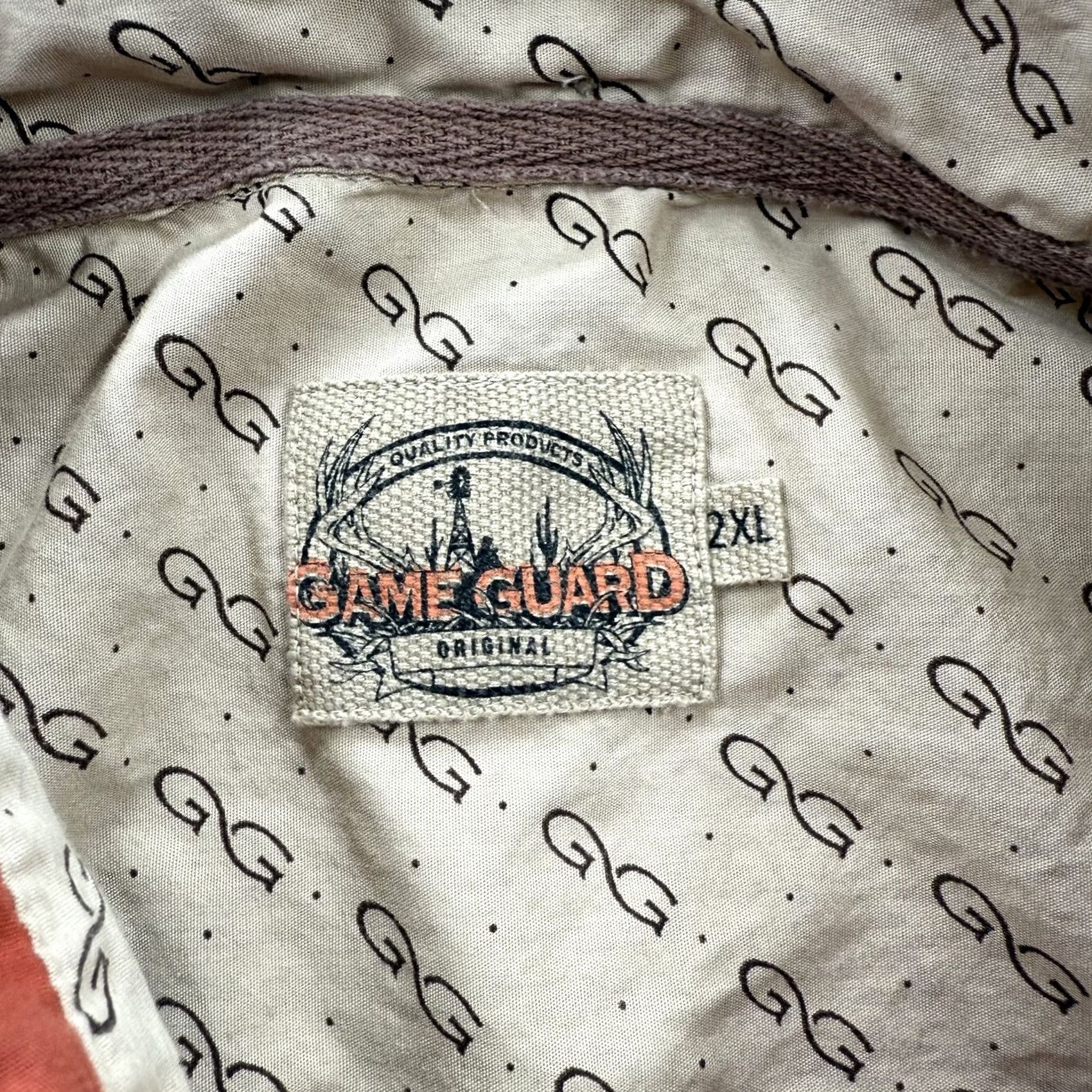 Vintage VINTAGE Game Guard Shirt Mens 2XL Orange Tan Button Up Short Sleeve Outdoor Hunting Size US XXL / EU 58 / 5 - 3 Thumbnail