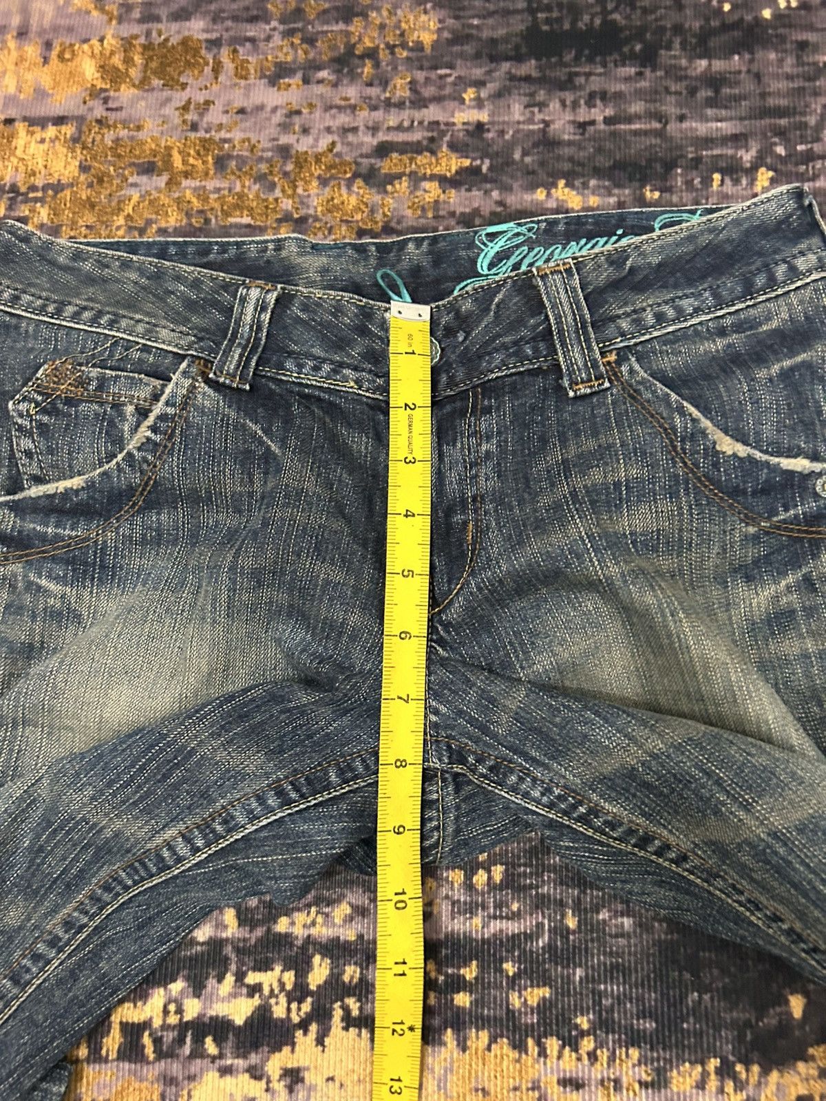 Japanese Brand Georgia Love Mud Wash Flare Pants Size US 30 / EU 46 - 15 Thumbnail