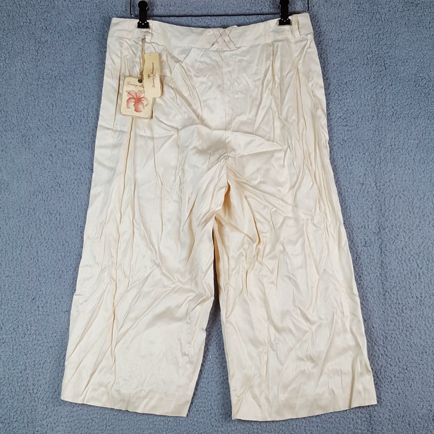 Tommy Bahama VINTAGE Y2K Silk Wide Leg Capris Women's Size 8 Capri Pants 2000s Relaxed Fit Size 24" / US 00 / IT 34 - 7 Thumbnail