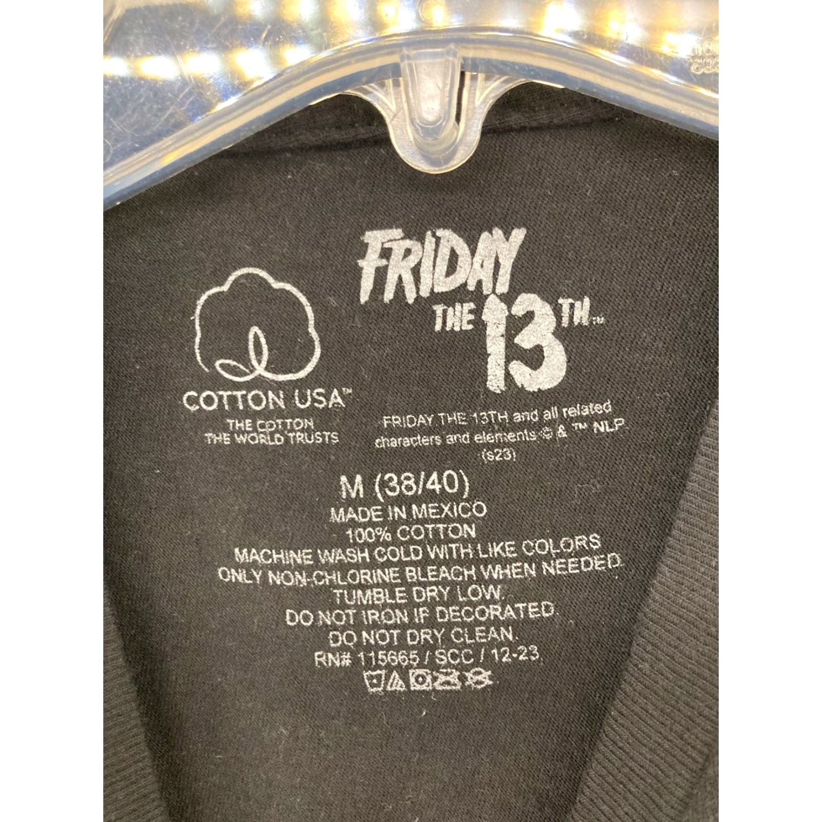 Vintage Friday The 13Th Mens TShirt Medium Black Jason Mask Box Halloween Size US M / EU 48-50 / 2 - 5 Thumbnail