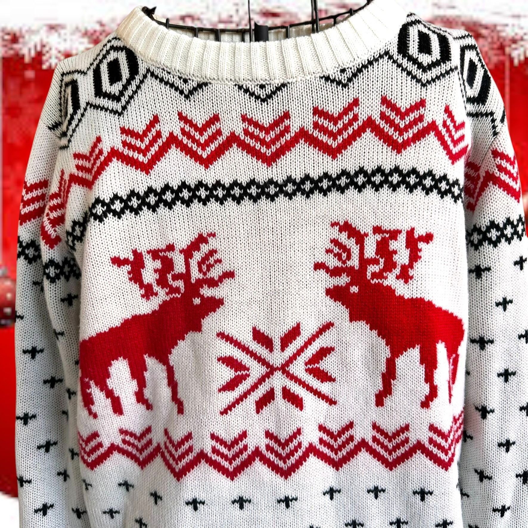 Other v28 Ugly Christmas Reindeer Sweater Unisex Large Winter Merr Size US L / EU 52-54 / 3 - 3 Thumbnail
