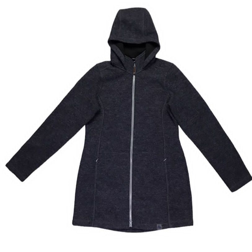 image of L L Bean Ll Bean Wool Tek Coat Hoodie in Dark Gray, Women's (Size XS)