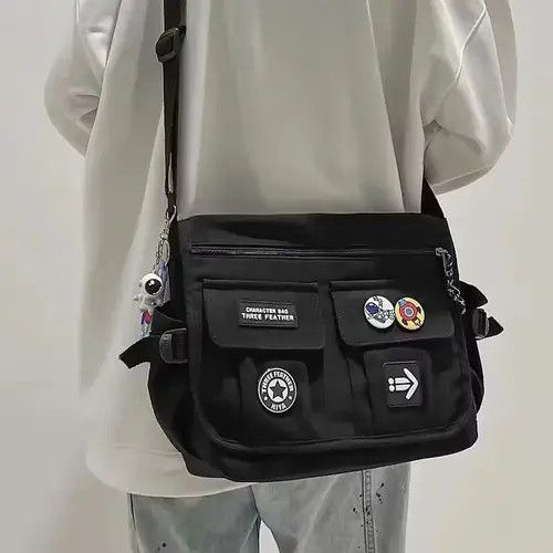 Vintage Harajuku Men Nylon Crossbody Bags Size ONE SIZE - 4 Thumbnail