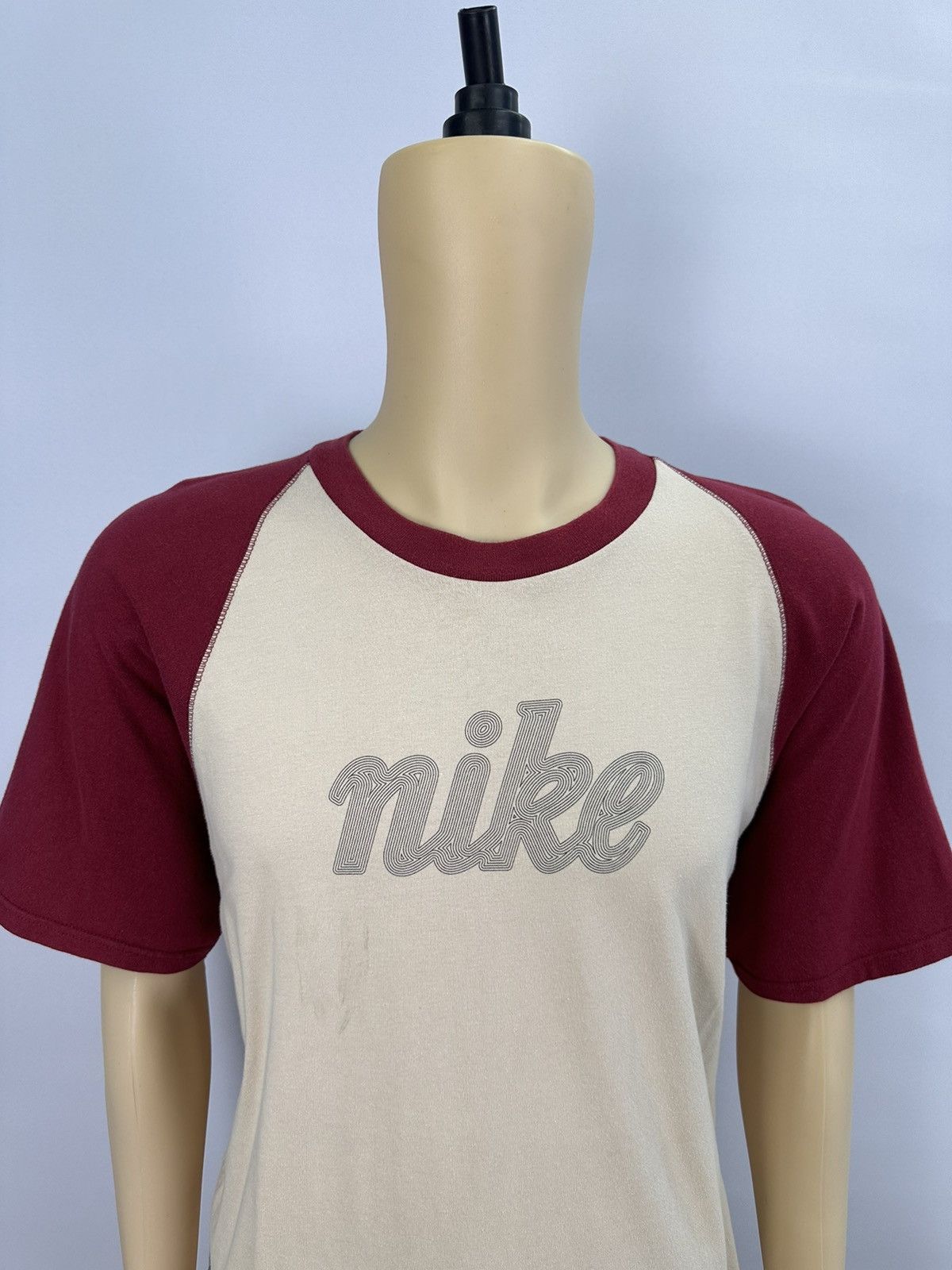 Nike Nike 90s Raglan Spellout Logo Vintage Tshirt A598 Size US M / EU 48-50 / 2 - 2 Thumbnail
