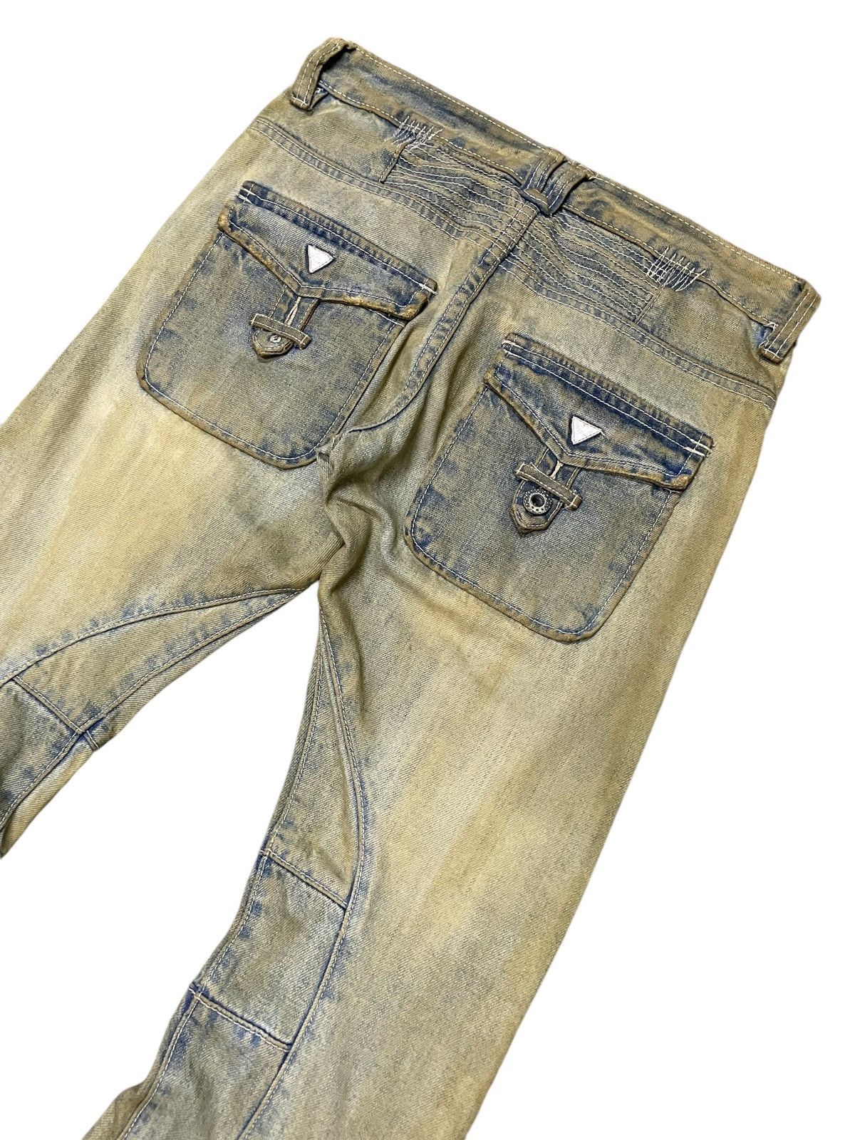 45rpm × Kapital R By 45rpm Asymmetry Muddy Curved Leg Stacked Jeans Size US 30 / EU 46 - 9 Thumbnail