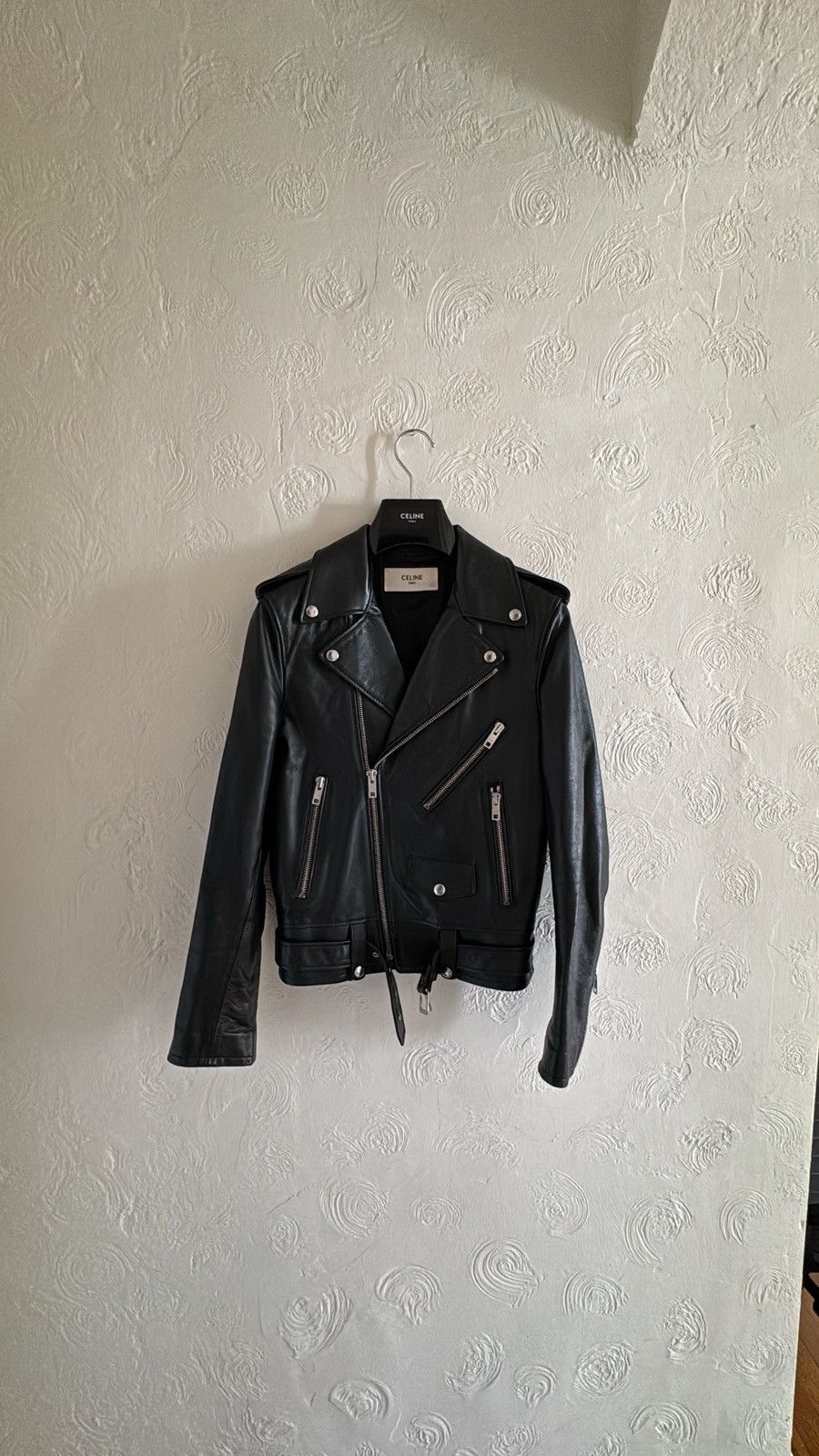 Celine × Hedi Slimane Celine Leather Jacket Biker Motorcycle 44 Size US S / EU 44-46 / 1 - 3 Thumbnail