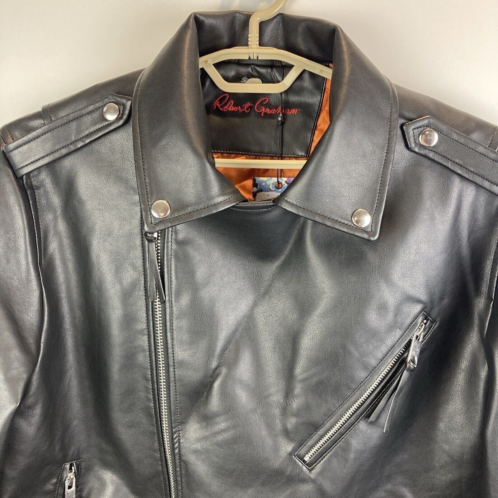 Robert Graham Robert Graham Racer Jacket Mens 2XL Biker Zip NWT MSRP $268 Size US XXL / EU 58 / 5 - 8 Thumbnail