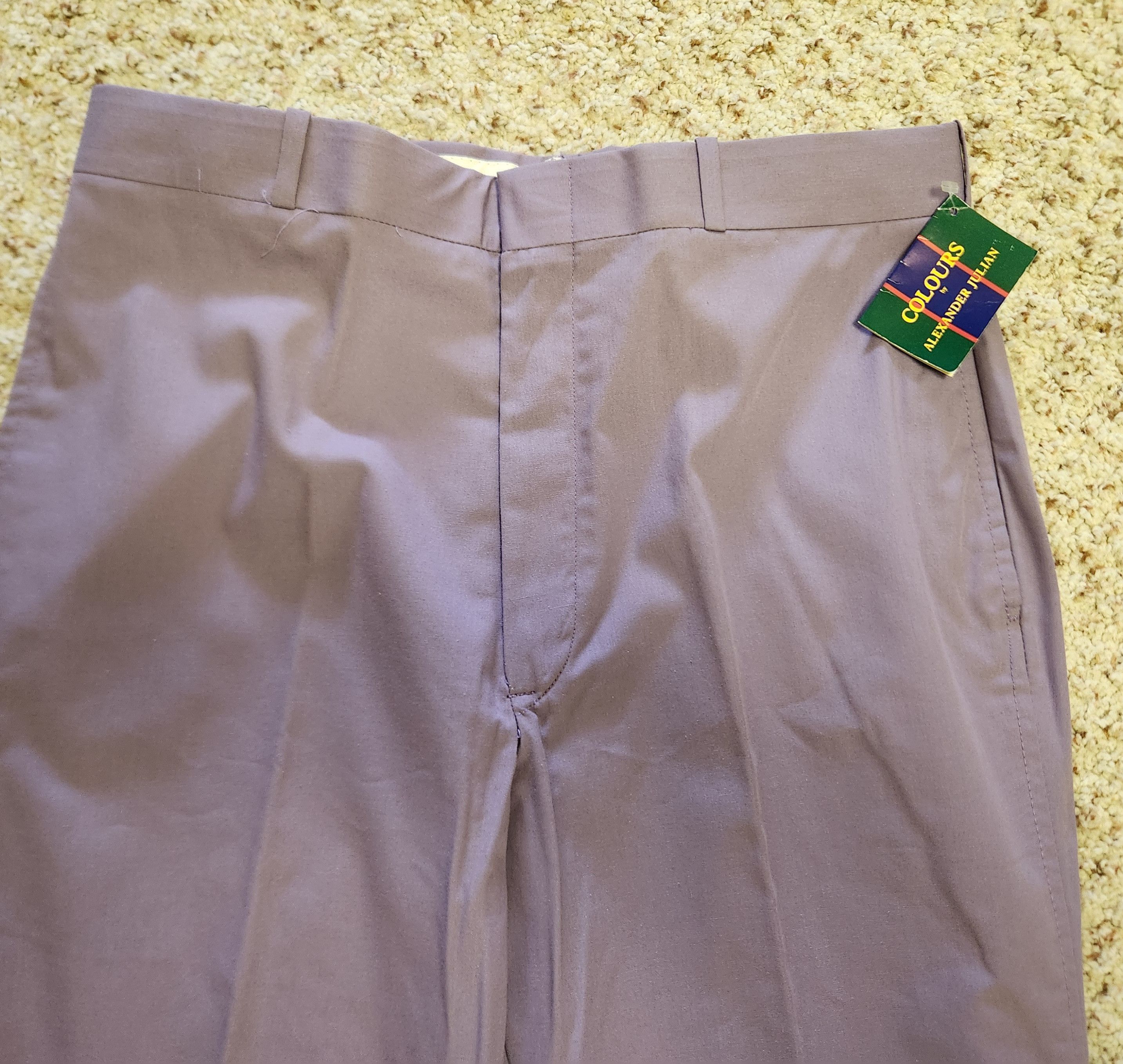 Alexander Julian men's lilac pants 31 vintage 1980s NOS Alexander Julian Size US 31 - 1 Thumbnail