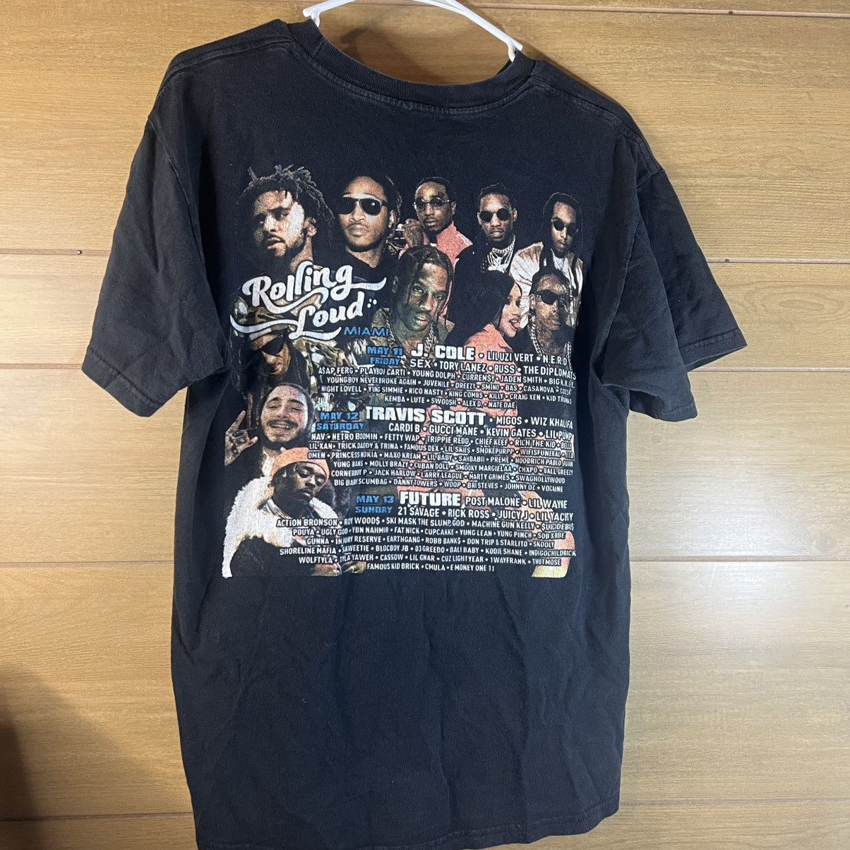 Other Rolling Loud Men’s Med Black Sunset Graphic Tee distressed Size US M / EU 48-50 / 2 - 2 Thumbnail
