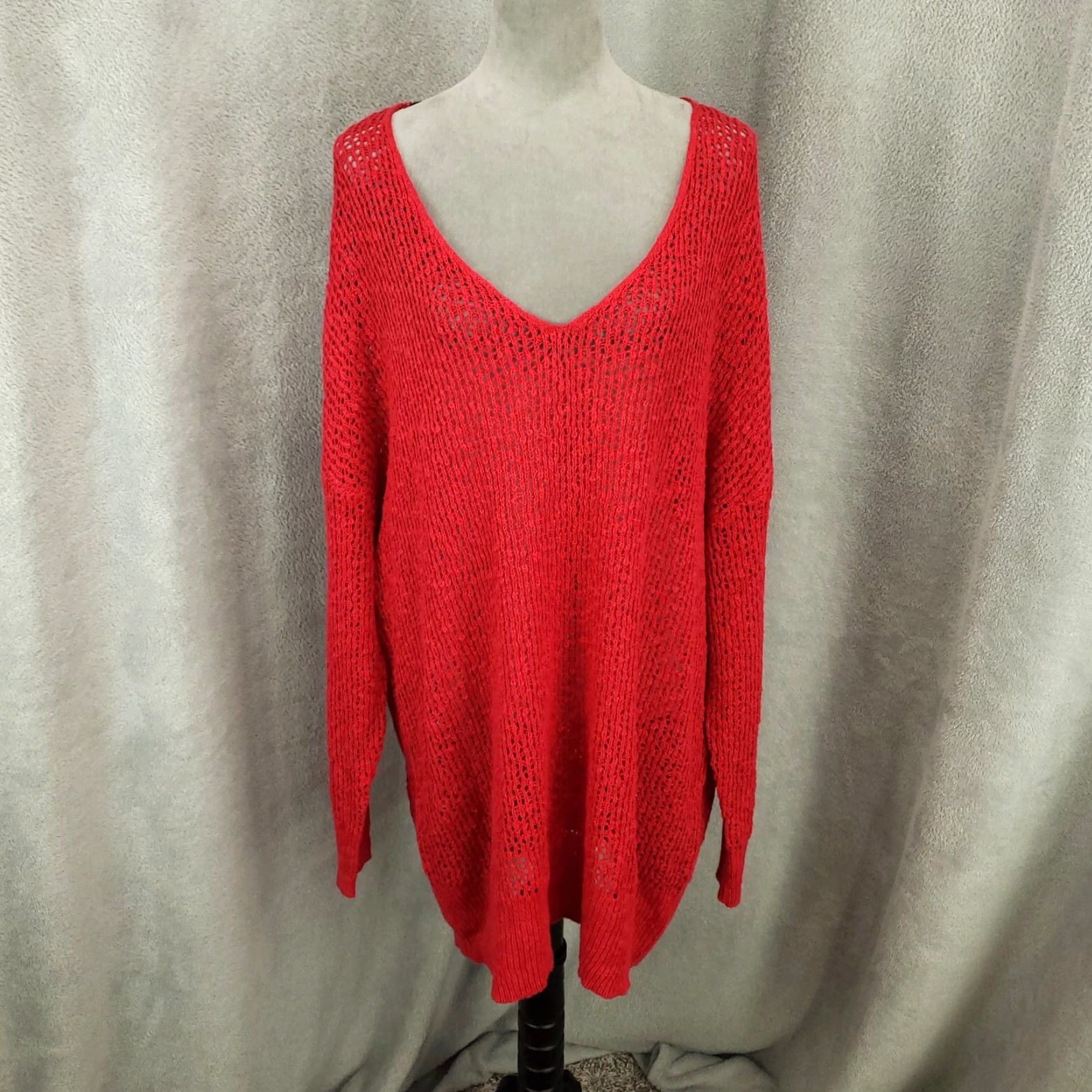 Torrid Torrid Sweater Swimsuit Cover Up Womens 4X Pink Open Knit Swim Tunic NWT Size XXL / US 16-18 / IT 52-54 - 2 Thumbnail
