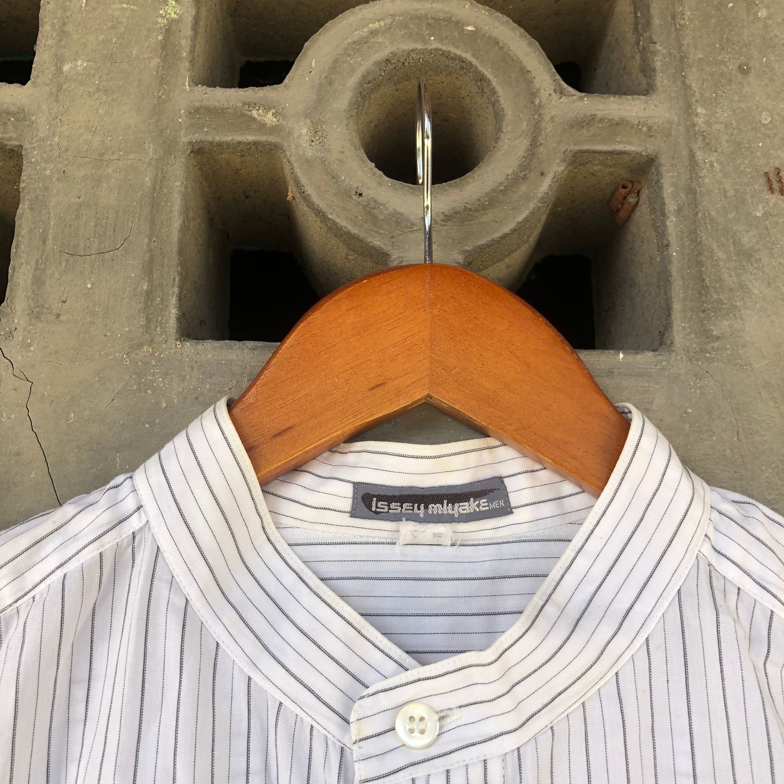Issey Miyake Vintage 80s Issey Miyake Mandarin Shirt Size US L / EU 52-54 / 3 - 4 Thumbnail