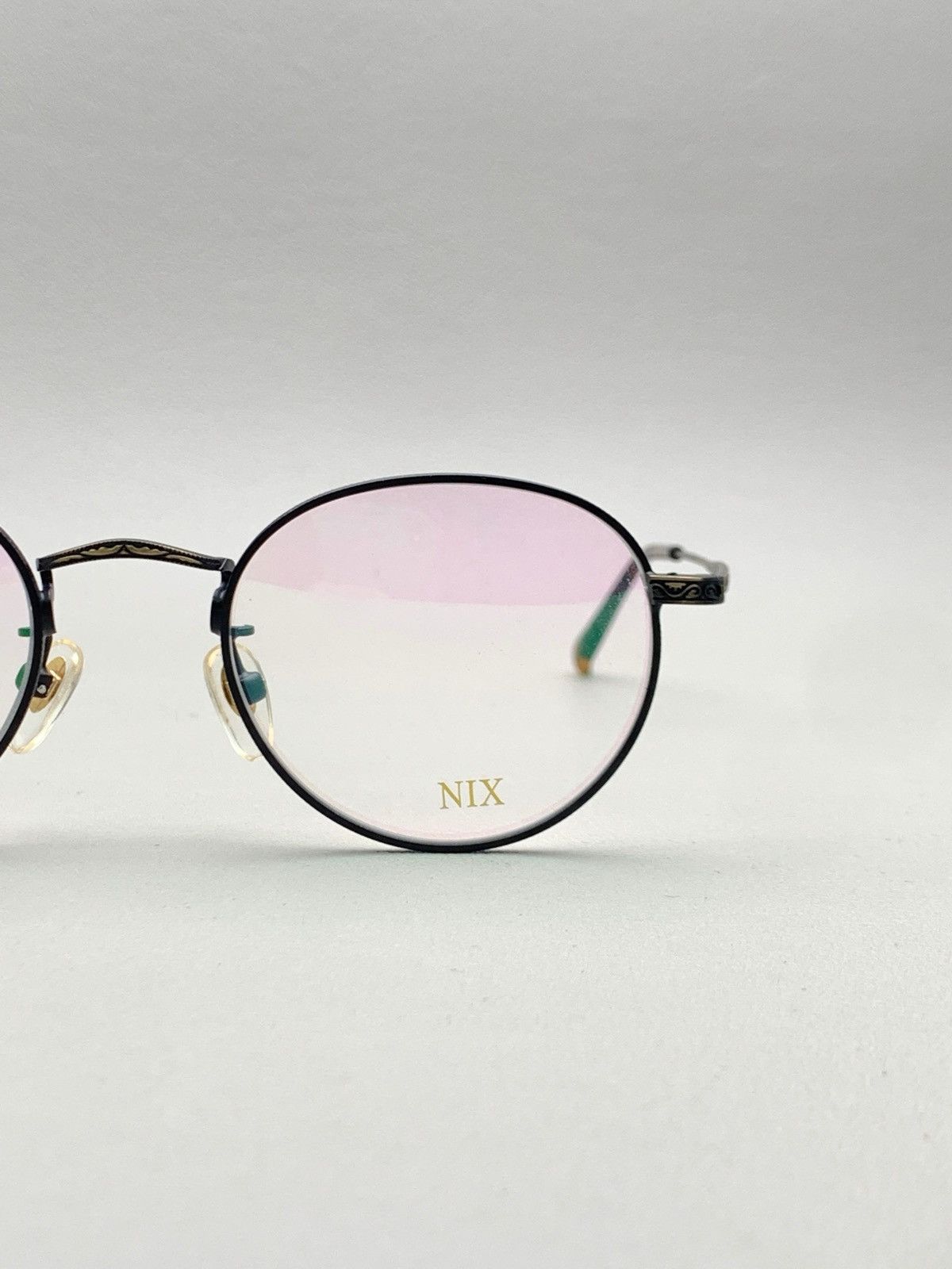 Nix Lu601 Antique Bronze Titanium Round Glasses in Black, Men's — image 4 of 6