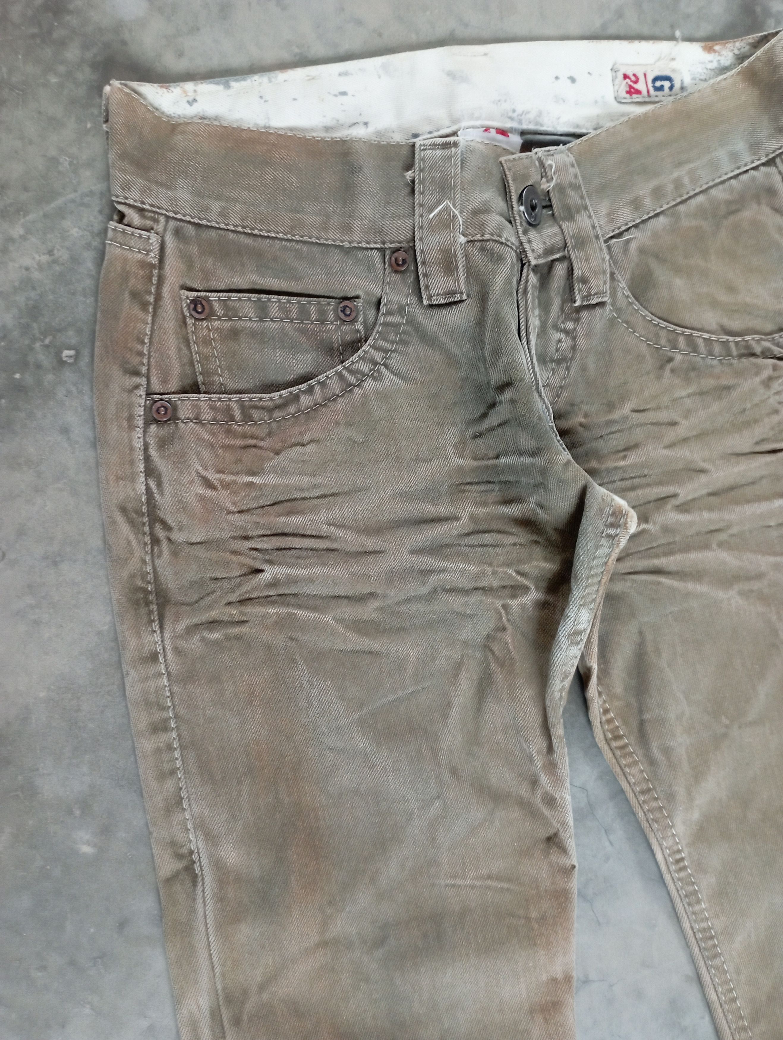 Tornado Mart Flare Jeans Made In Italy Crazy Mud lightning Wash G Brand Size 24" / US 00 / IT 34 - 11 Thumbnail