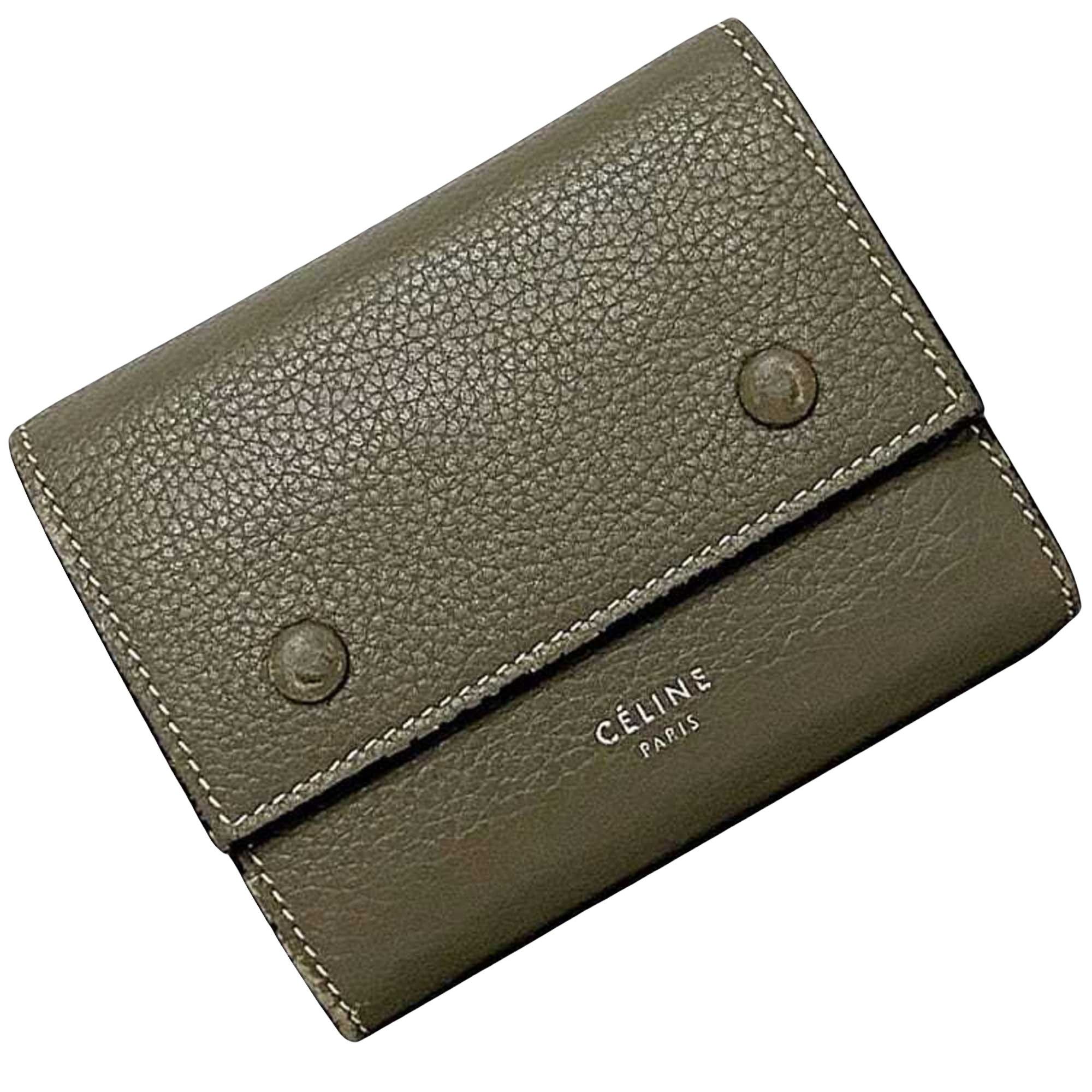 image of Celine Céline Multifunction Wallet in Grey, Women's
