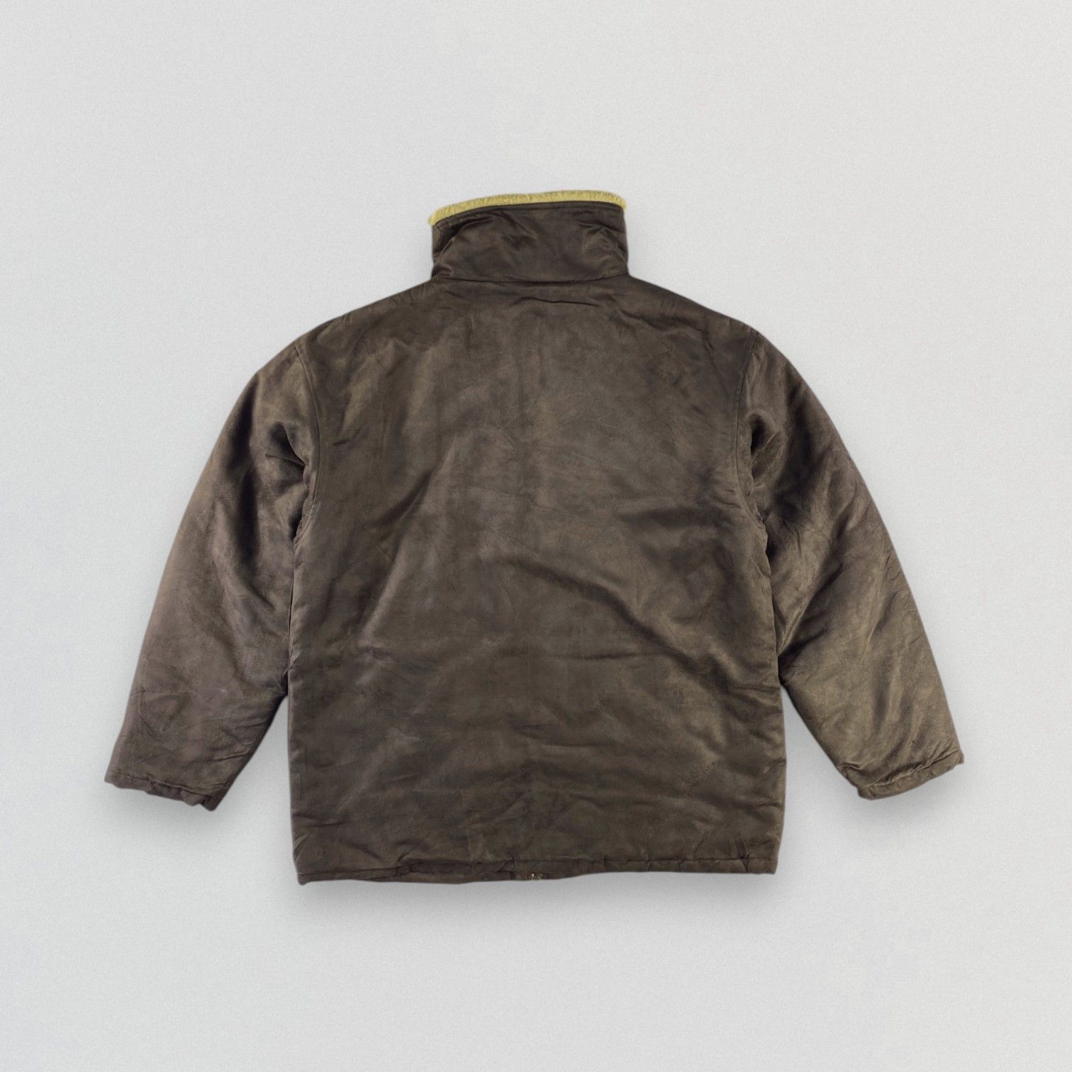 Japanese Brand Vintage Faux Suede Jacket Button Centigrade Faux Fur Jacket Size US L / EU 52-54 / 3 - 3 Thumbnail
