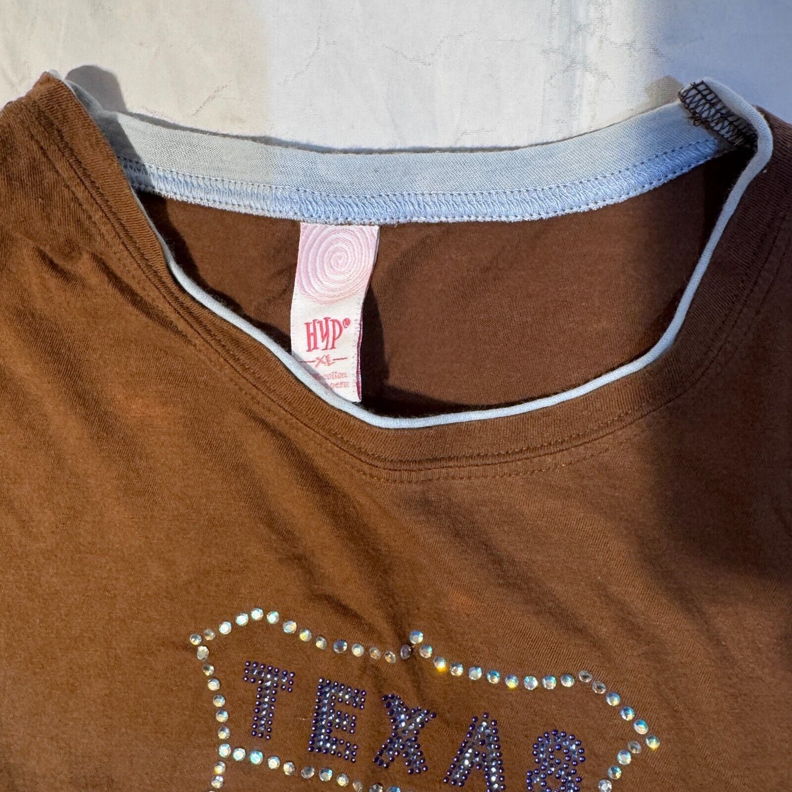 Other HYP Texas Girl Bling Rhinestone Y2K Ringer Tshirt Petite XL Size XL / US 12-14 / IT 48-50 - 2 Thumbnail