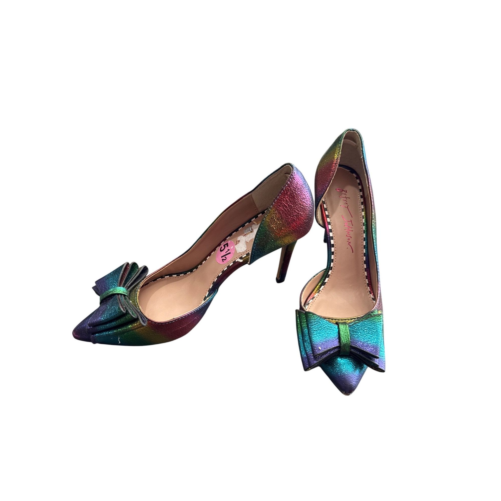 Betsey Johnson Betsey Johnson womans inbow Metallic Stiletto Heels Size 5.5 Size US 5.5 / IT 35.5 - 2 Thumbnail