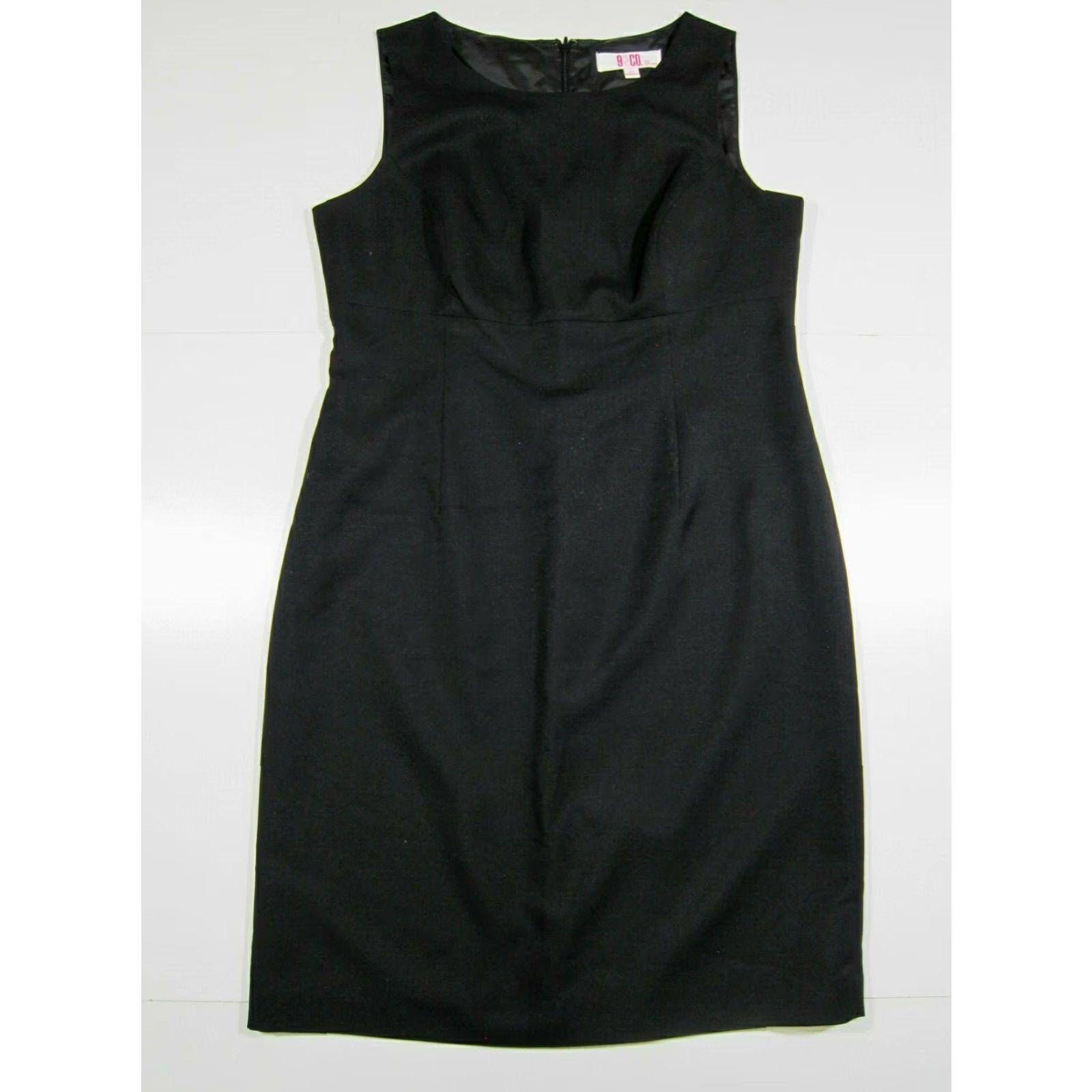 Vintage NWT 9&Co. Black Sleeveless Drop Waist Office Tunic Sheath Dress Women 12 Size XL / US 12-14 / IT 48-50 - 2 Thumbnail