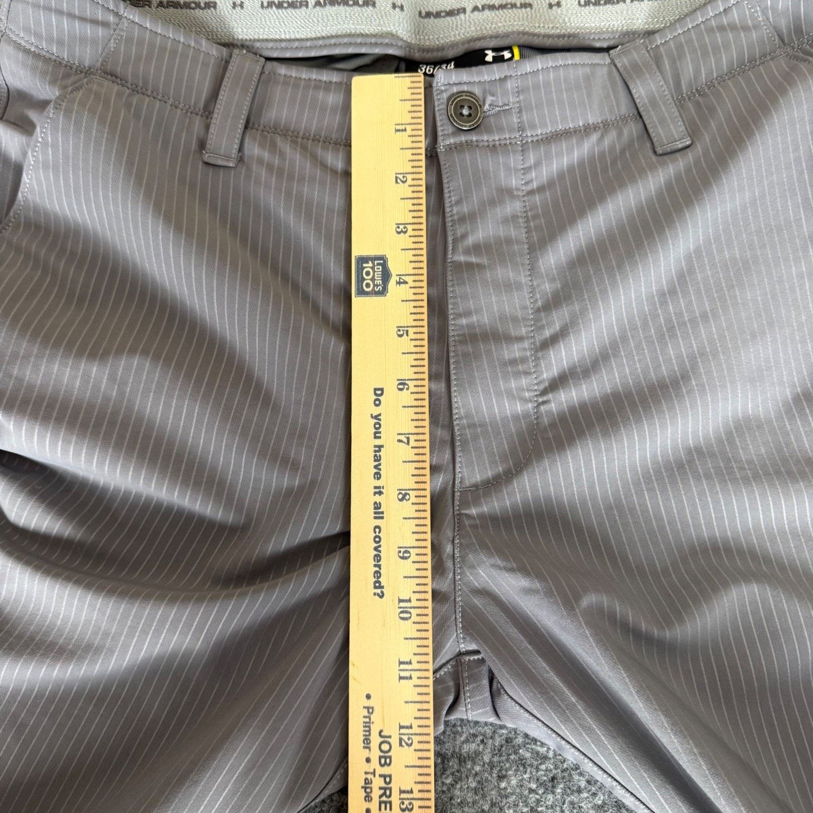 Under Armour Under Armour Mens Golf Pants Gray Pinstripe Match Play 36x34 Size US 36 / EU 52 - 7 Thumbnail
