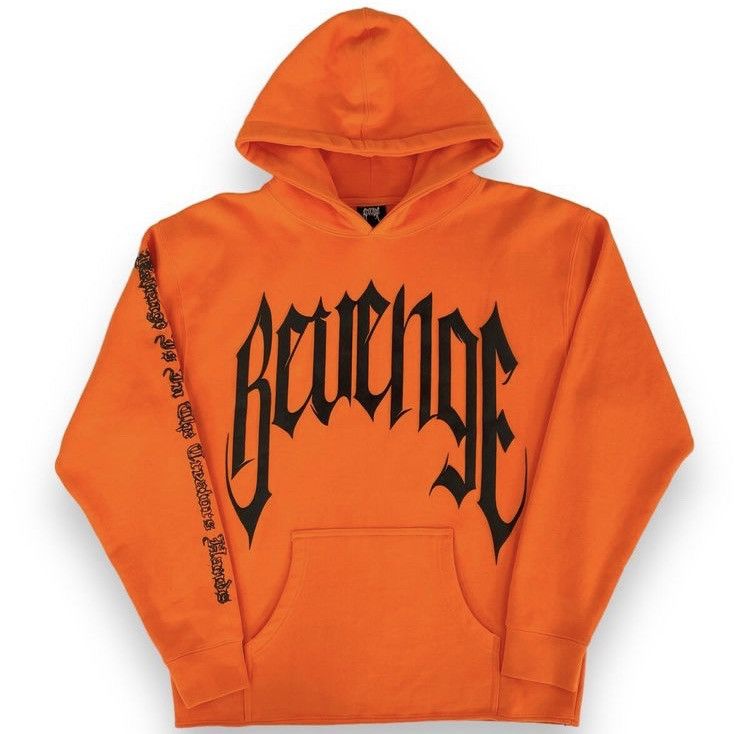 Revenge x Trippie Redd Arch Smoking Hoodie Orange Tops