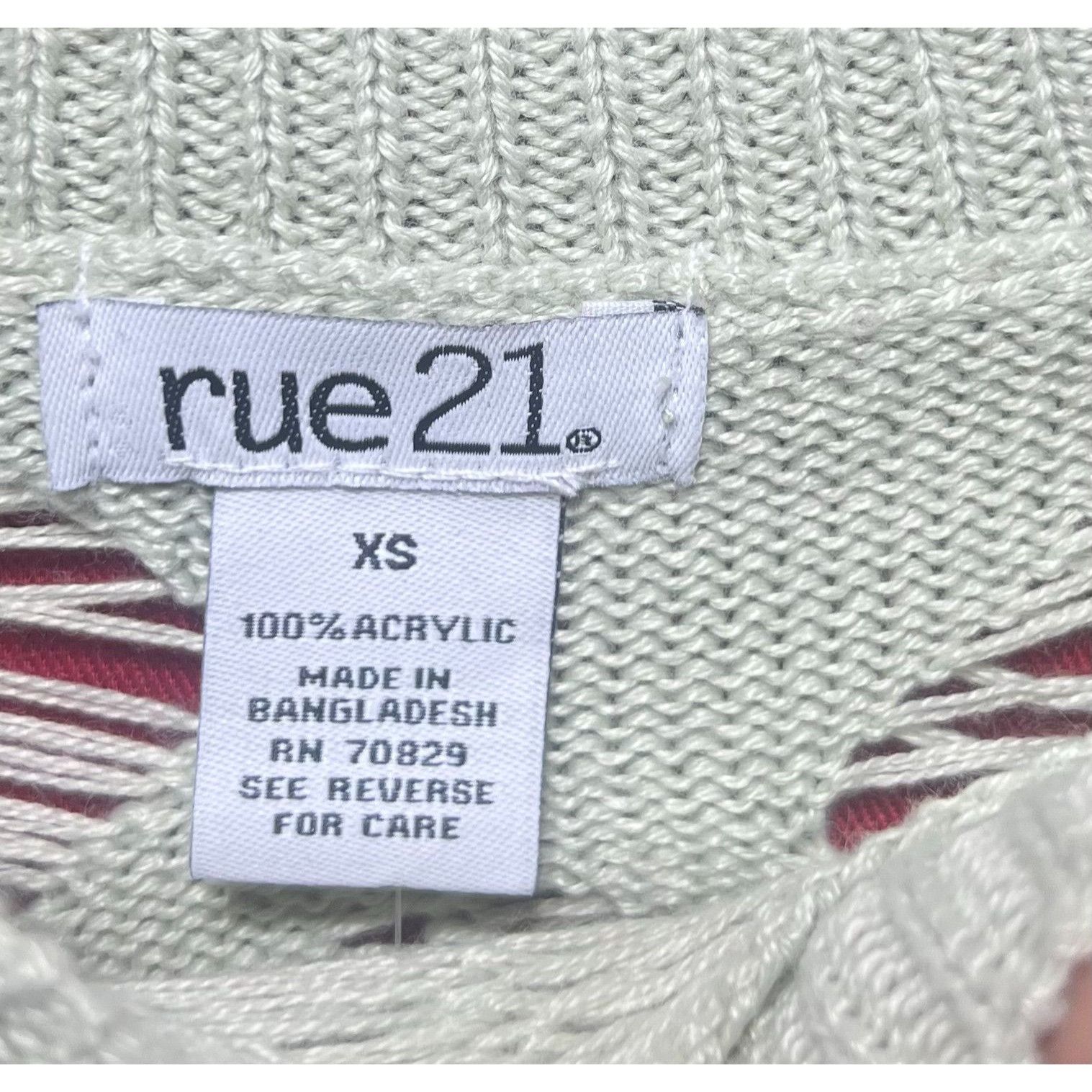 rue21 Rue 21 - Women's Openwork Knit Cropped Sweater - Pastel Gree Size XS / US 0-2 / IT 36-38 - 7 Thumbnail