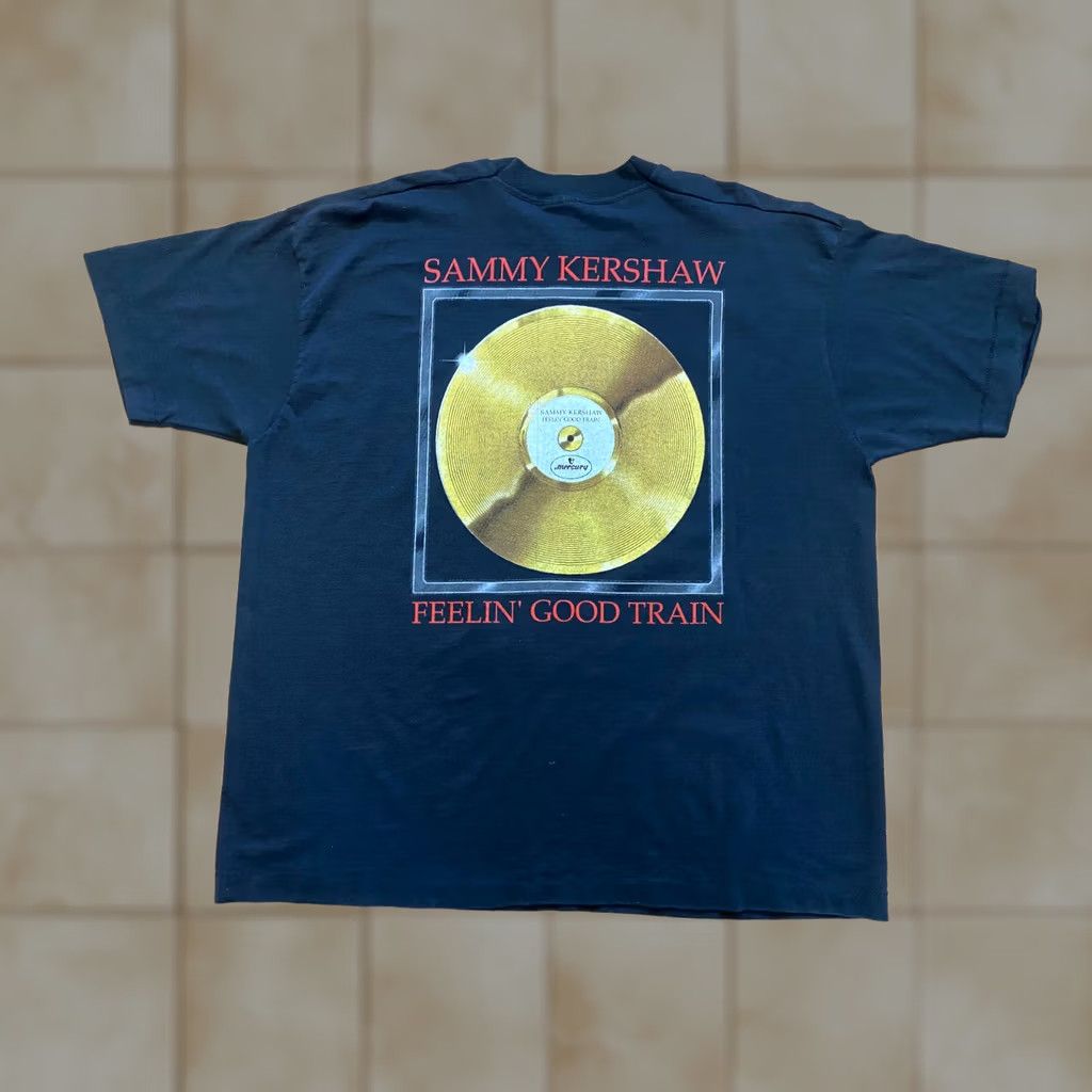 Vintage VINTAGE Sammy Kershaw Third Rate Romance Mens XXL T-Shirt Screen Stars 90s Music Double-Sided Black Short Sleeve Size US XXL / EU 58 / 5 - 1 Thumbnail