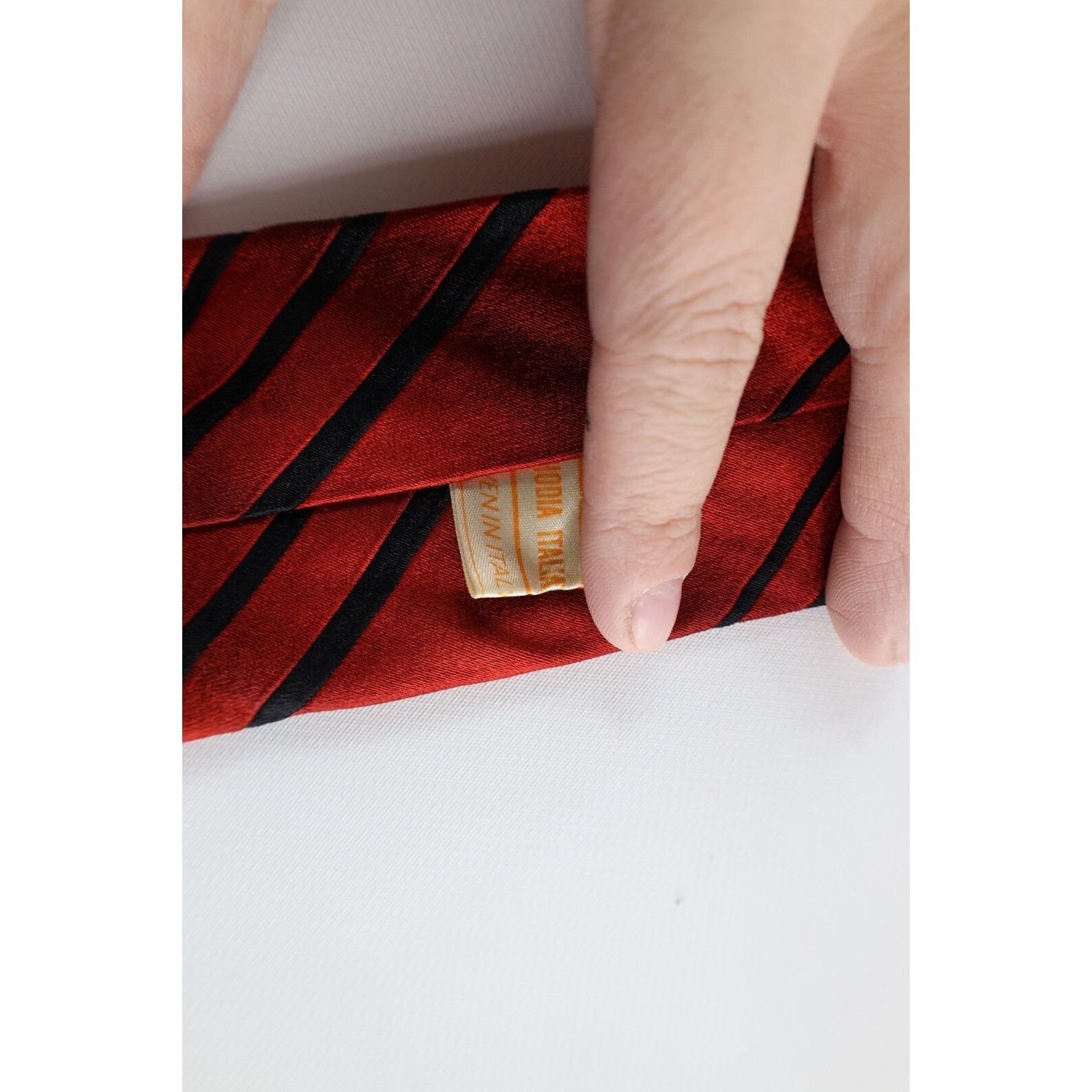 Vintage Vintage 50s 60s Rockabilly Rhodia Acetate Striped Neck Tie Size ONE SIZE - 4 Thumbnail