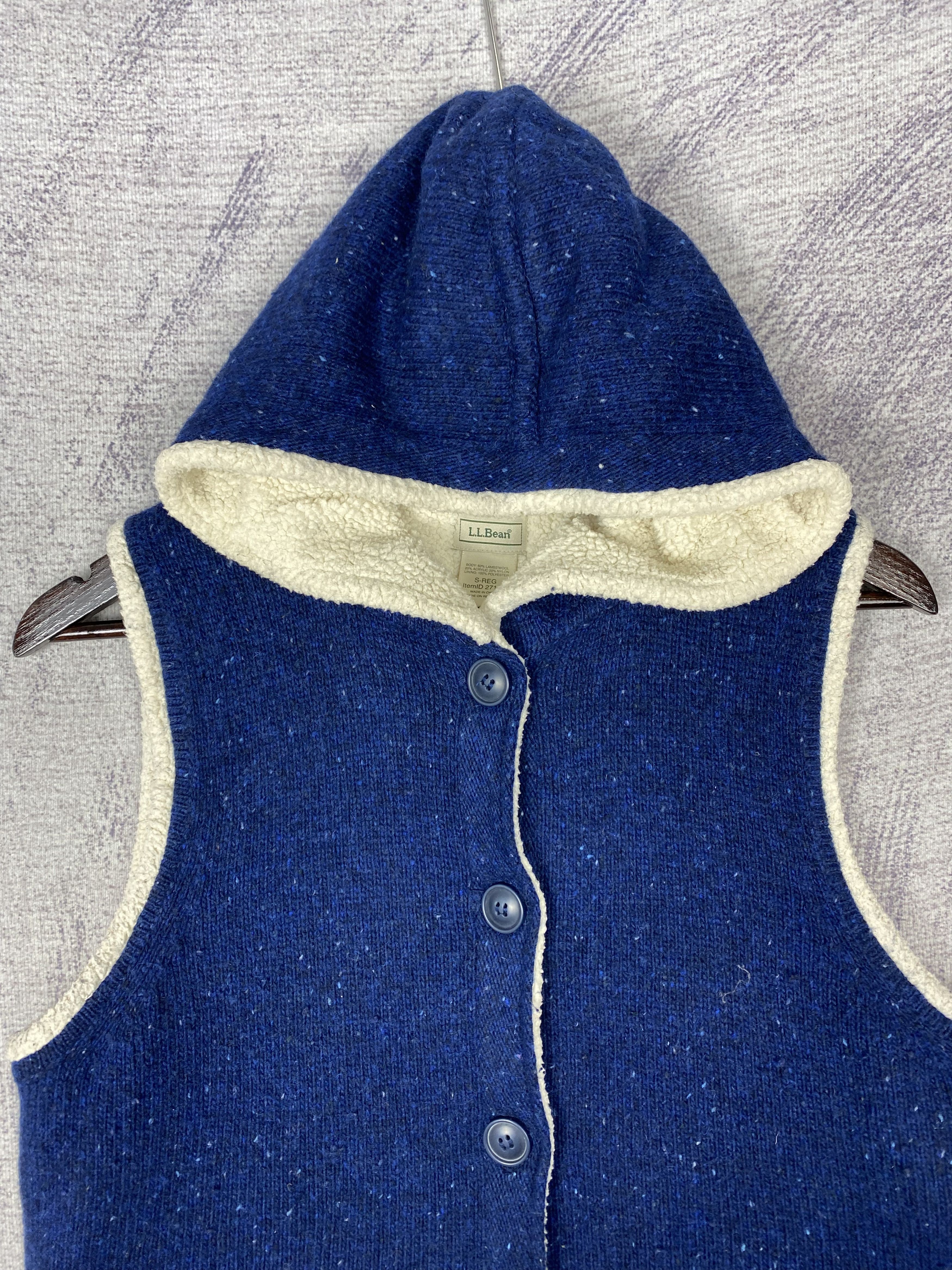 L.L. Bean Vintage L.L Bean Fleece Lining Hoodie Button Vest Size US S / EU 44-46 / 1 - 2 Thumbnail