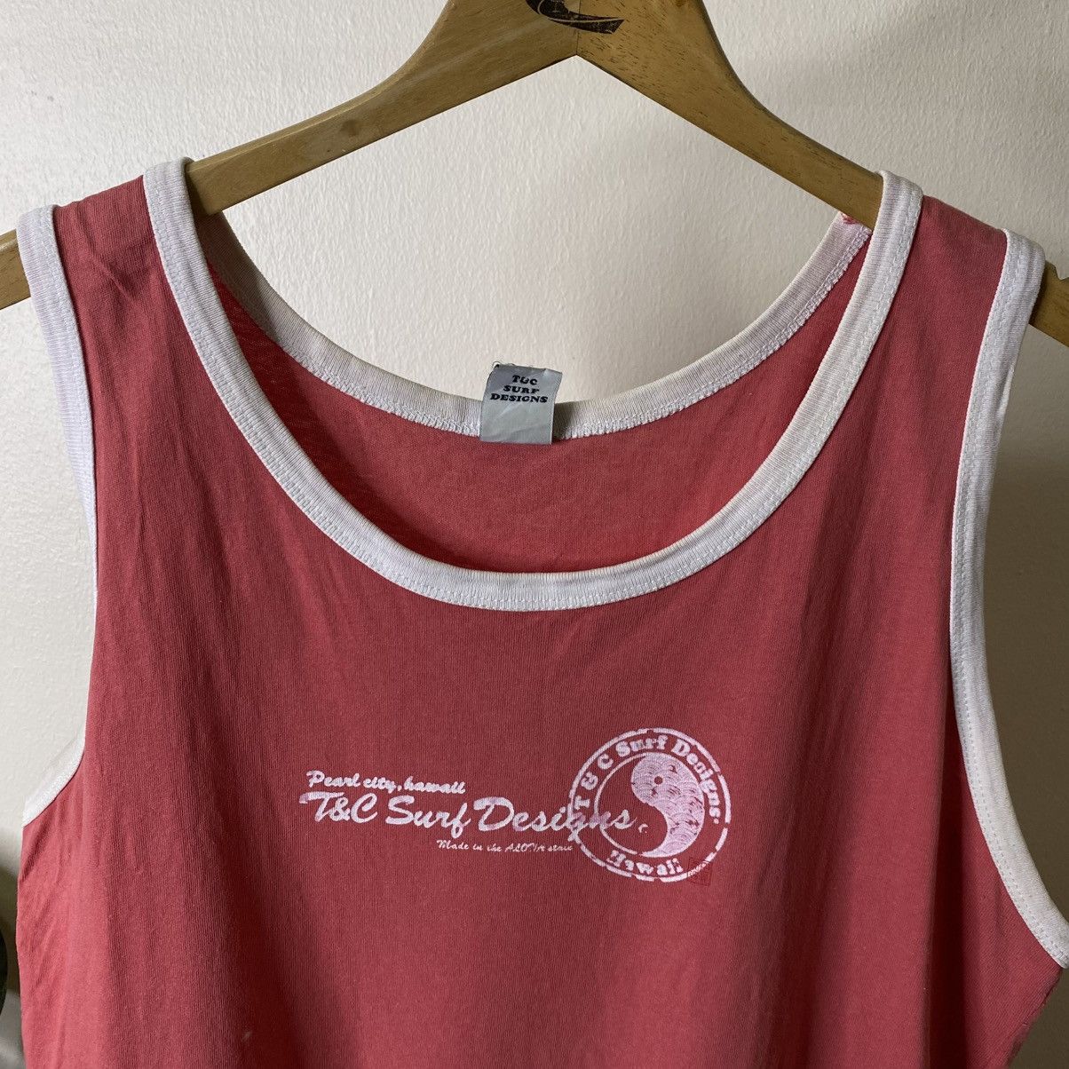 Vintage Y2K T&C Surf Ying Yang Logo Surfing Tank Top Size US M / EU 48-50 / 2 - 8 Thumbnail
