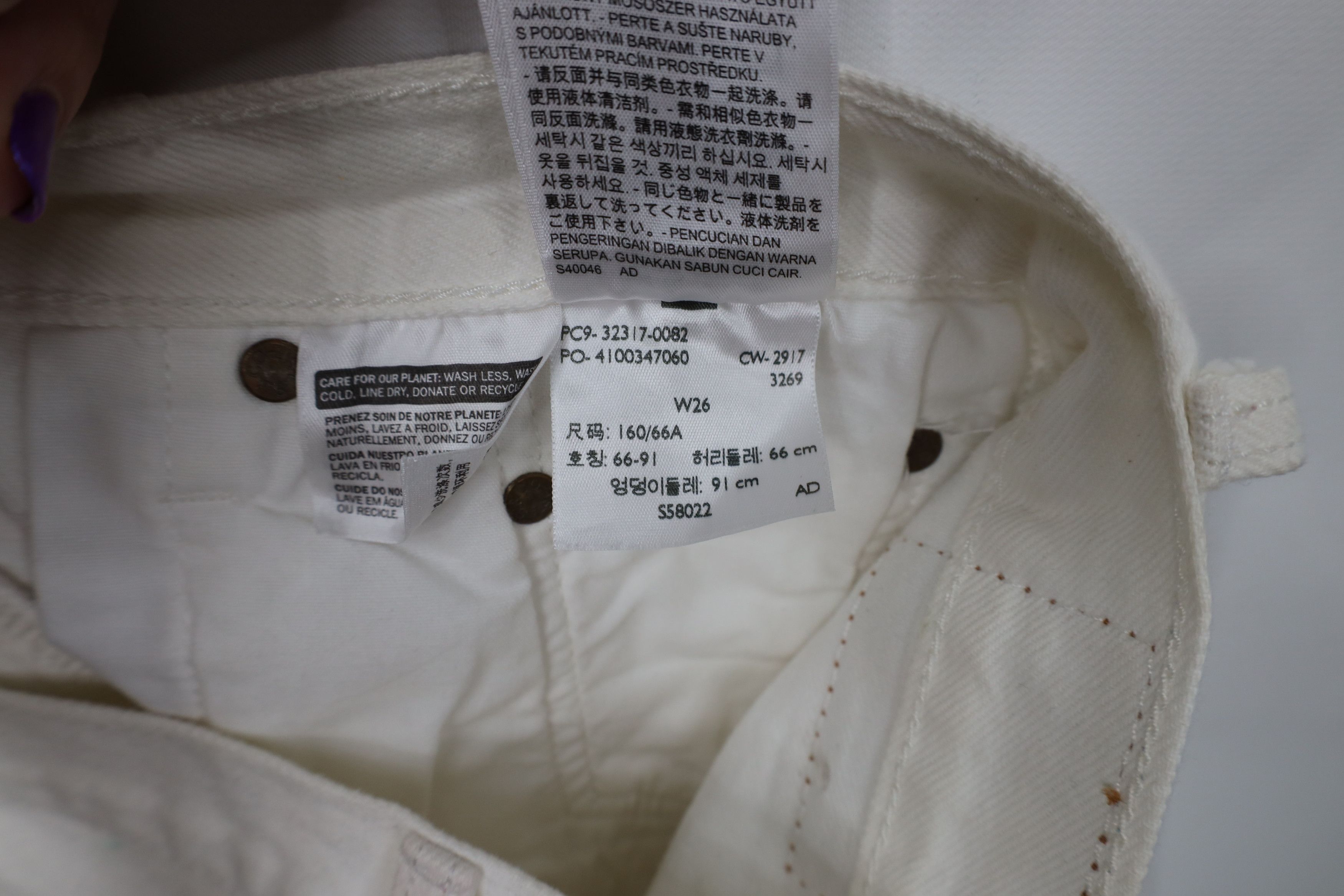 Levi's Vintage Y2K Levis 501xx Fly Cut Off Denim Shorts White Size 26" / US 2 / IT 38 - 7 Thumbnail