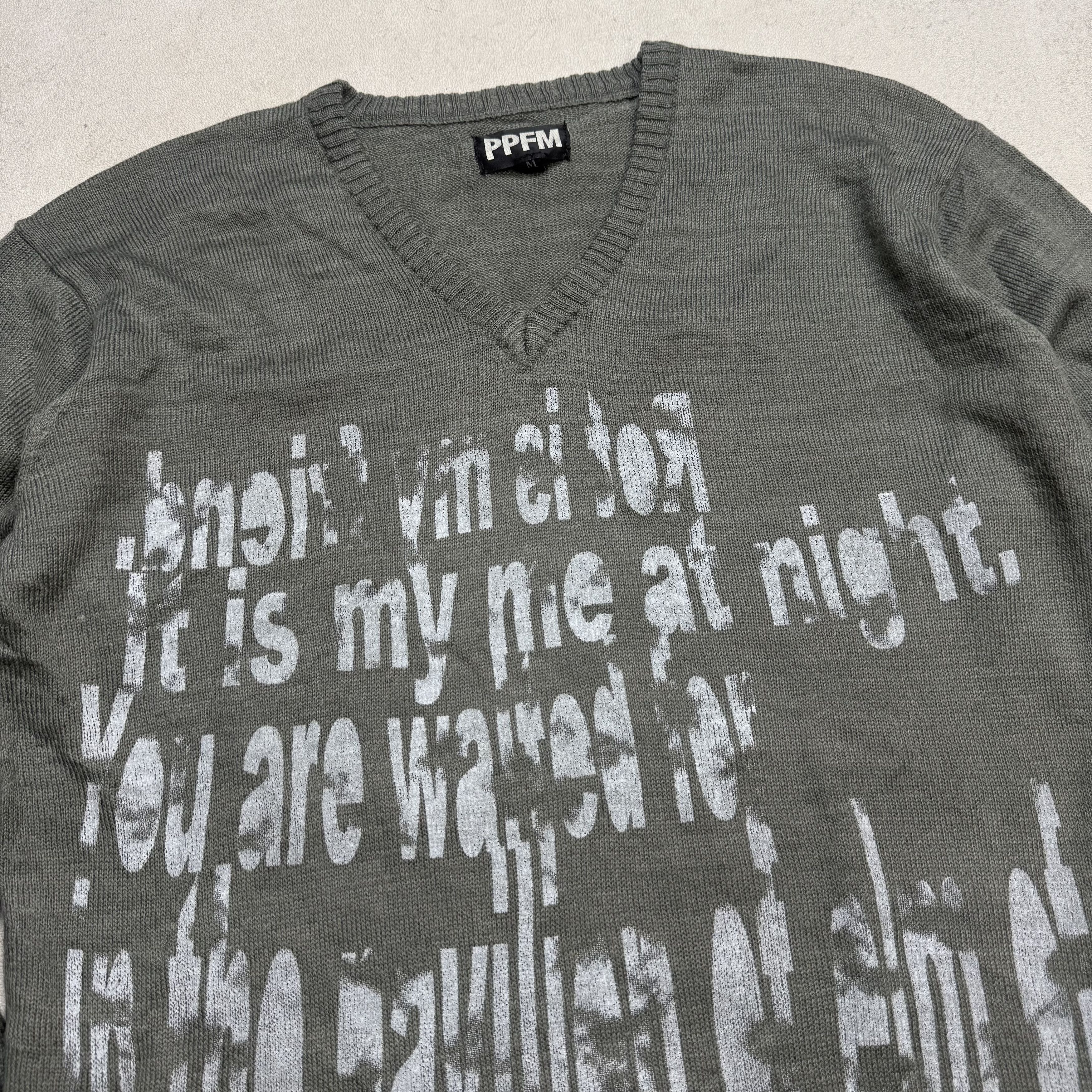 PPFM PPFM Y2K Grunge Punk Anarchy Wool Knit Sweater Size US M / EU 48-50 / 2 - 3 Thumbnail