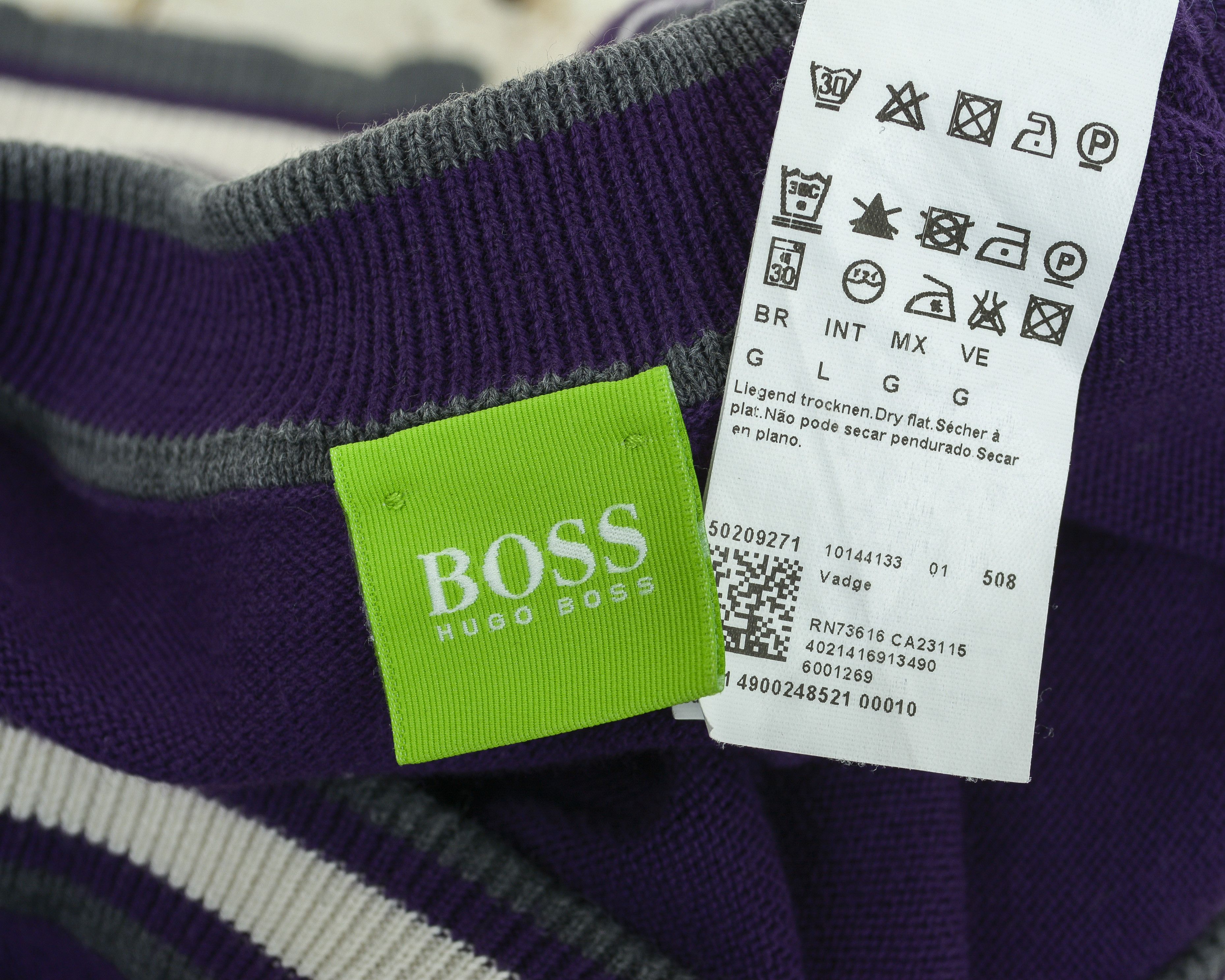 Hugo Green Label Cotton Sweater Jumper V-Neck Pullover Tight Knit Size US L / EU 52-54 / 3 - 6 Thumbnail