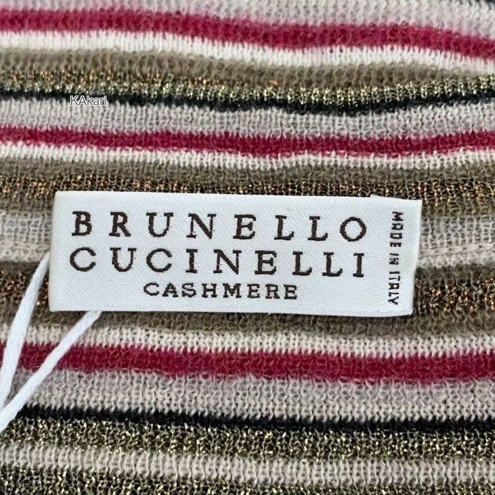 Brunello Cucinelli Brunello Cucinelli Striped Wool V-Neck Cardigan Size US L / EU 52-54 / 3 - 5 Thumbnail