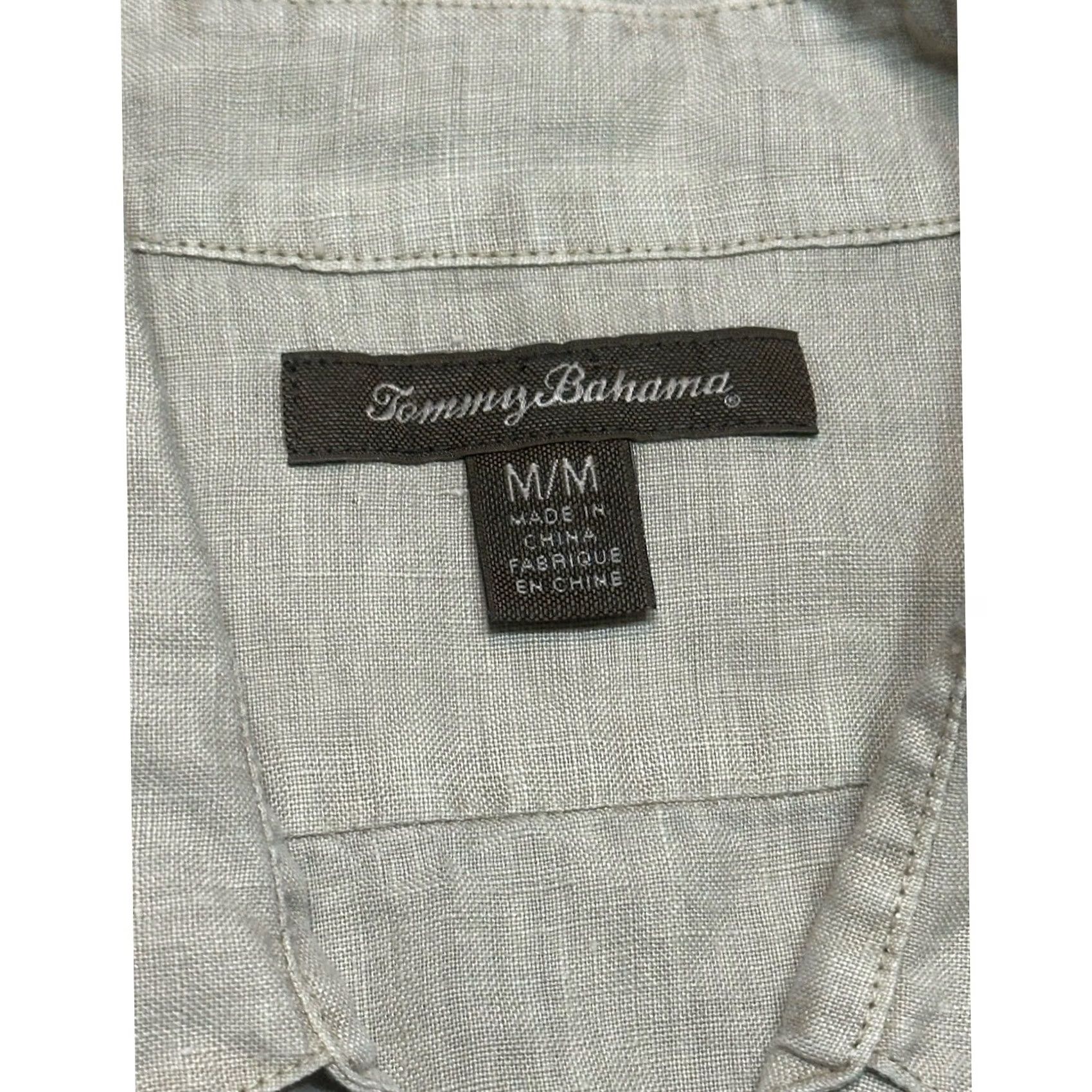 Tommy Bahama Tommy Bahama Linen Button Down Shirt Women's Roll Tab Sleeves Brown Tan Sz M Size M / US 6-8 / IT 42-44 - 3 Thumbnail